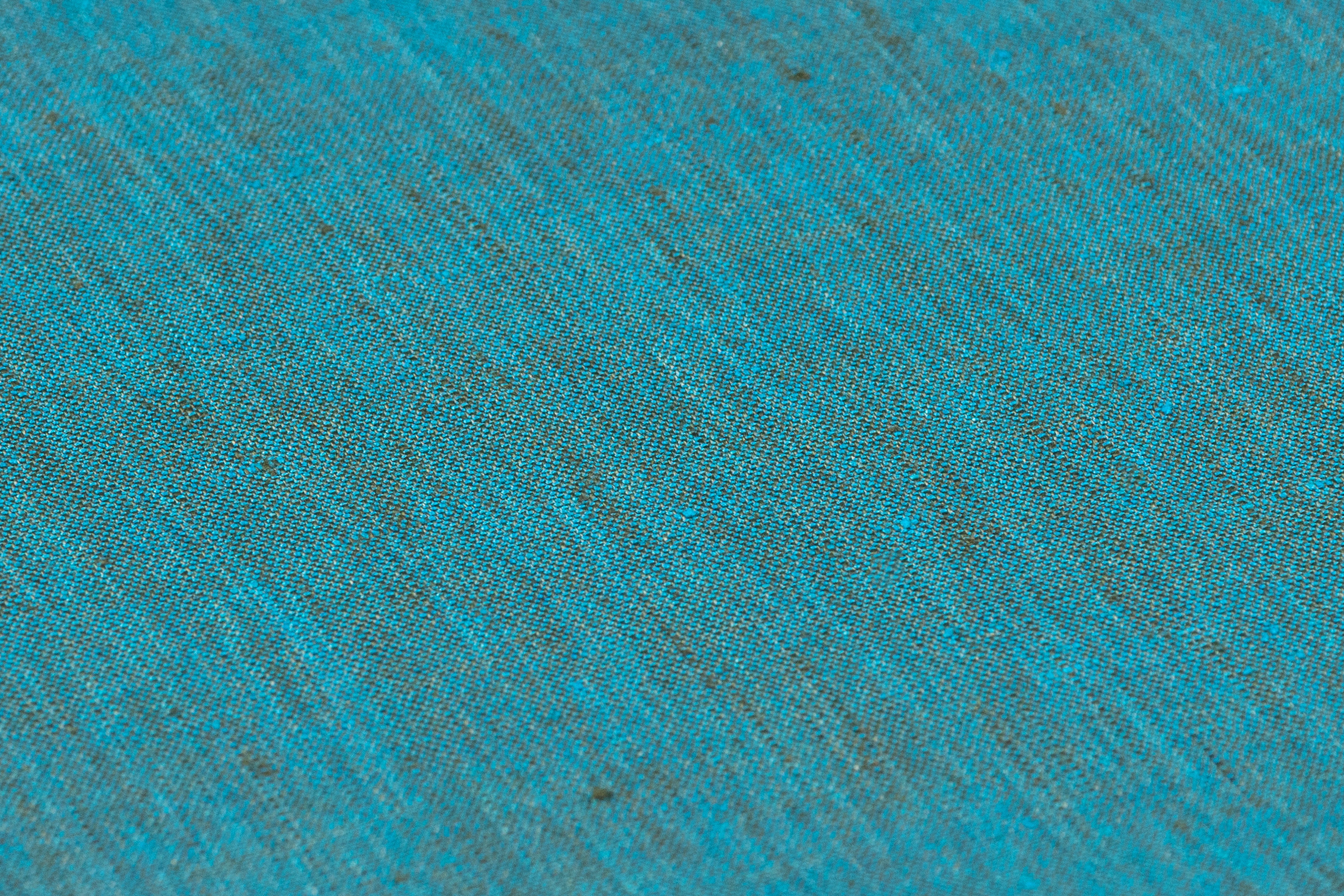 Two Tone Italian Linen - Olive / Aqua Blue