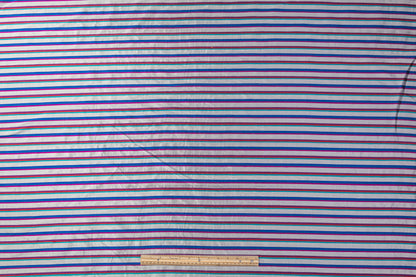 Striped Silk Shantung - Multicolor