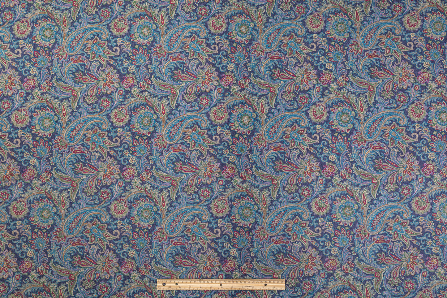 Etro - Paisley Printed Italian Silk/Wool/Cashmere Coating - Blue