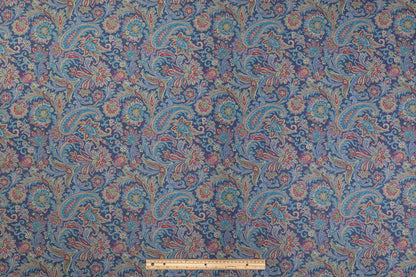 Etro - Paisley Printed Italian Silk/Wool/Cashmere Coating - Blue