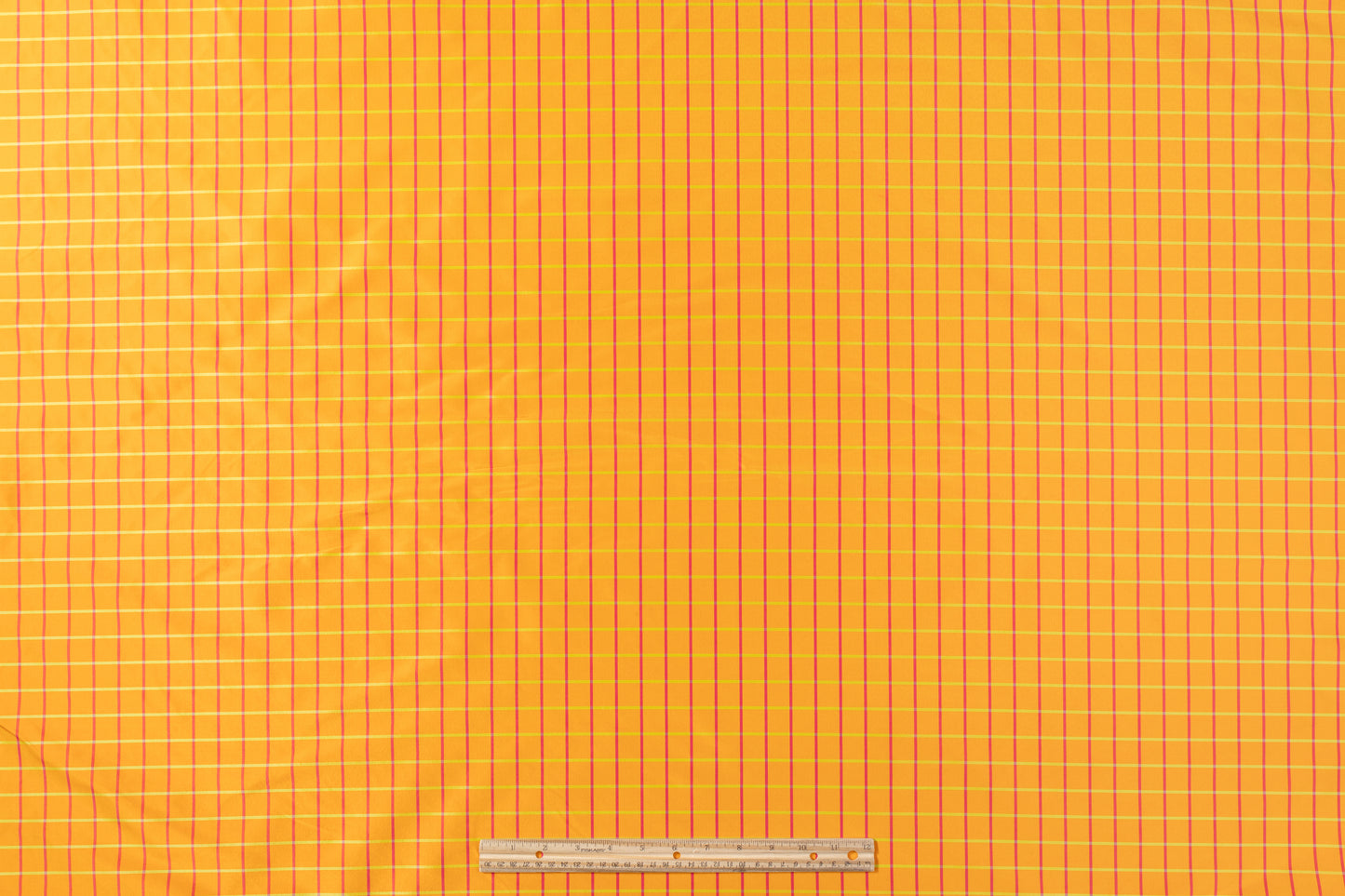 Checked Silk Taffeta - Orange / Yellow / Pink