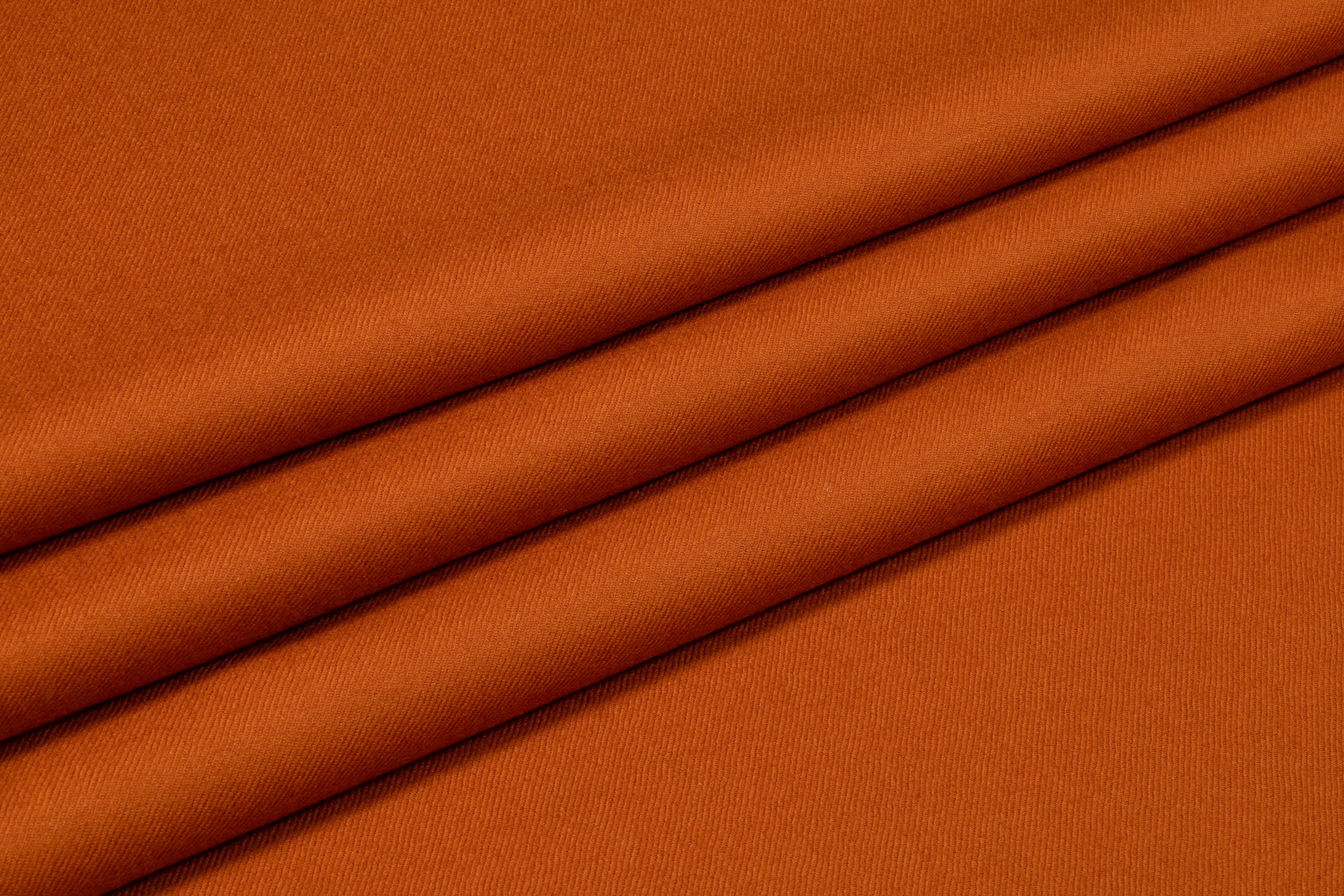 Italian Wool Twill Flannel - Burnt Orange