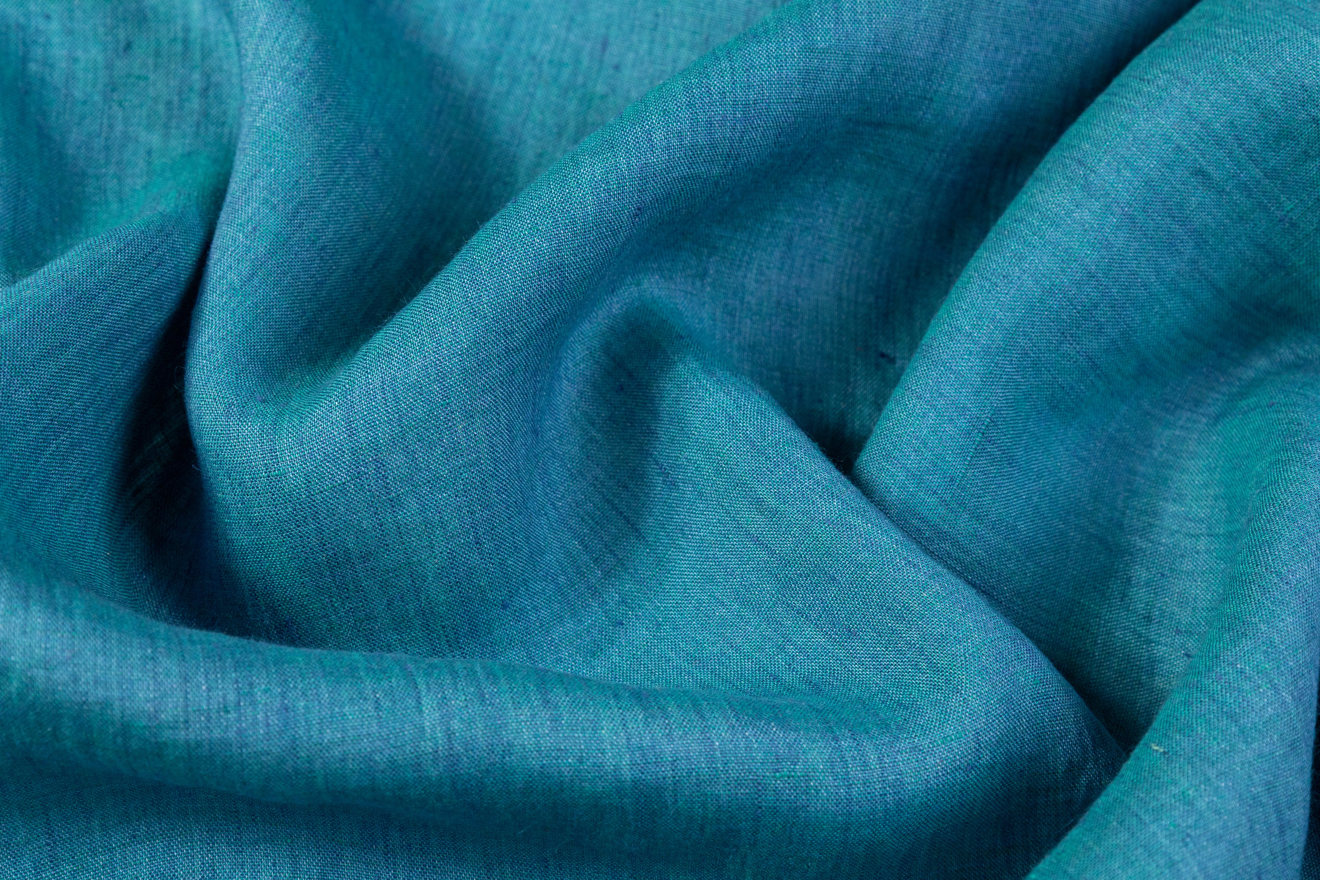 Two Tone Italian Linen - Teal