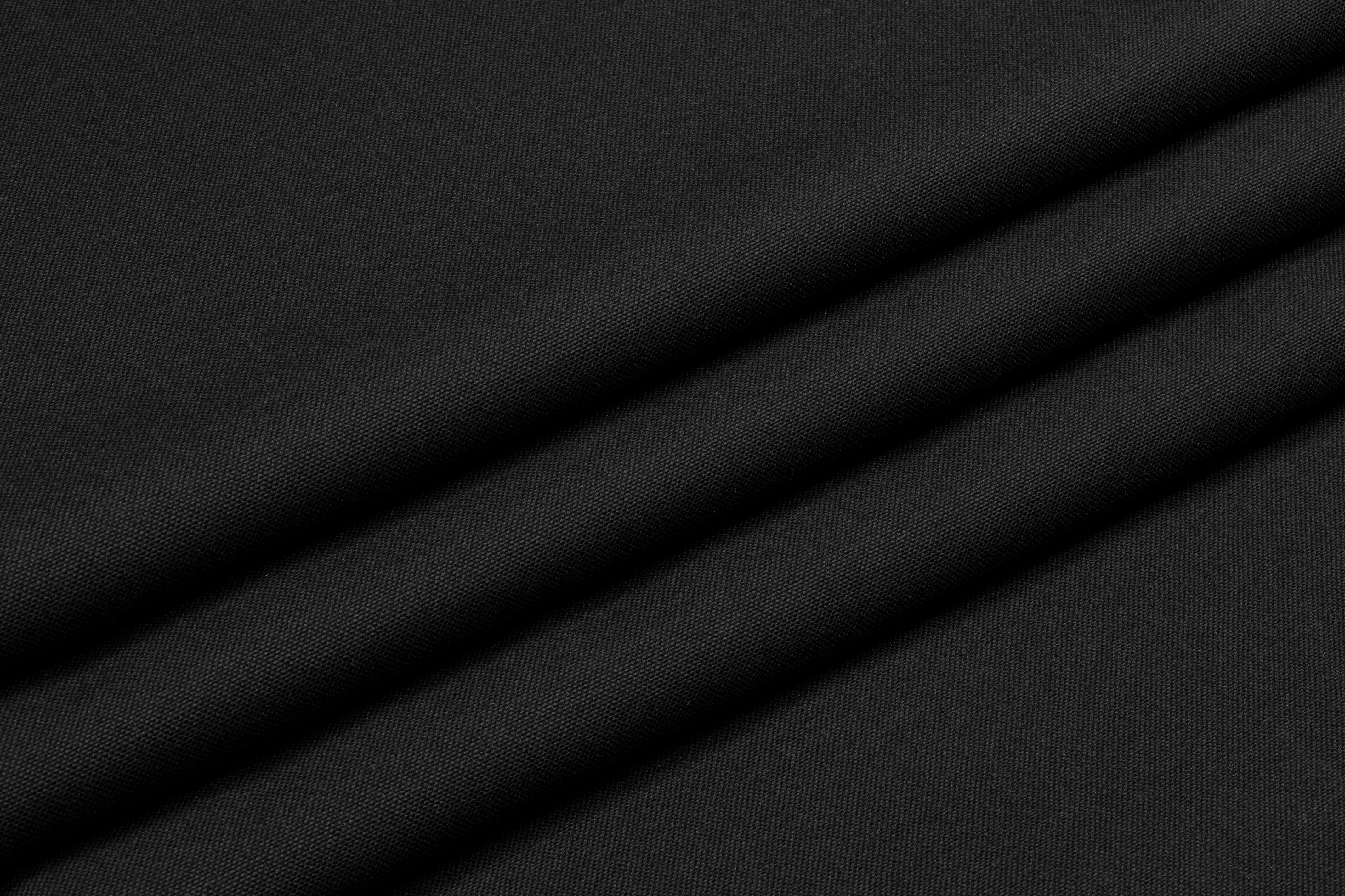 Luxury Worsted and 2 Ply Mohair Wool English Suiting - Black