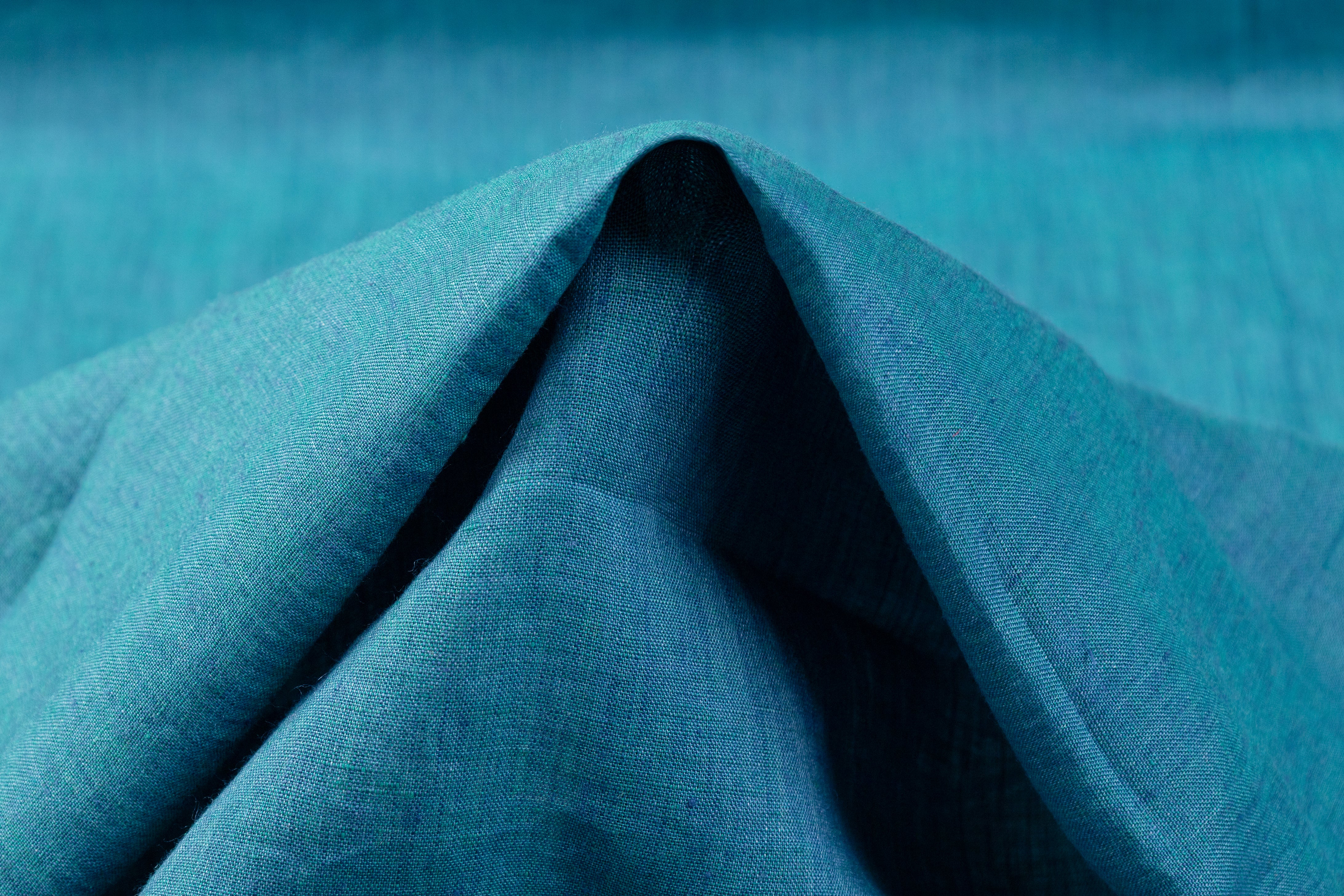 Two Tone Italian Linen - Teal