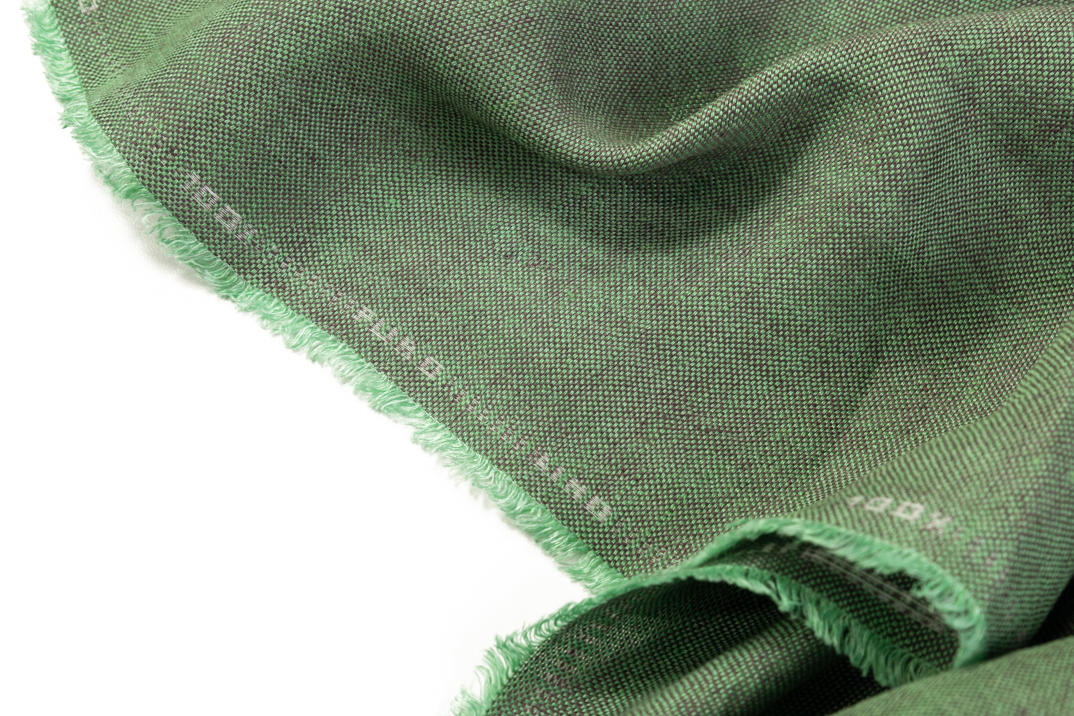 Two Tone Italian Linen - Green / Mauve
