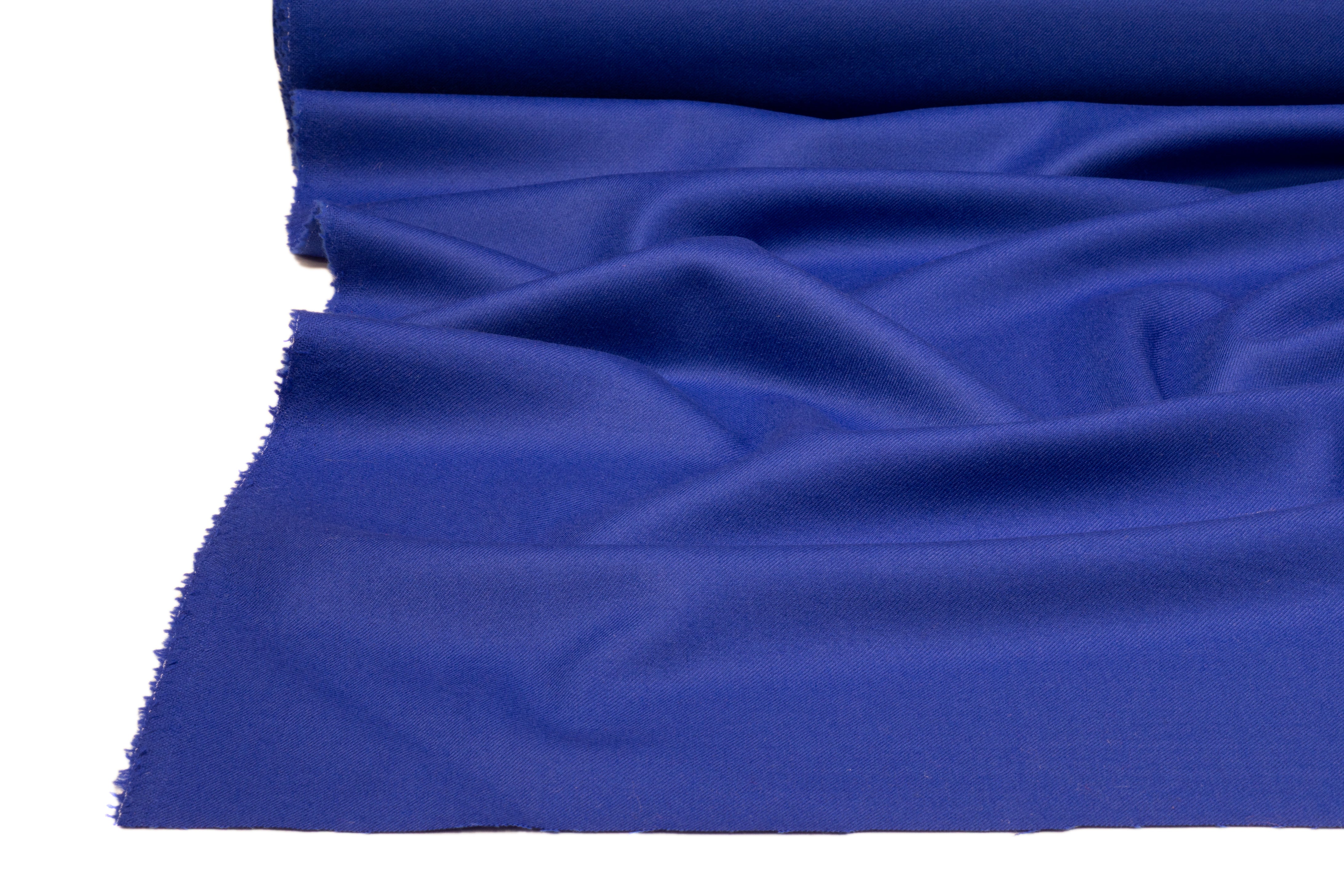 Italian Wool Twill Flannel - Royal Blue