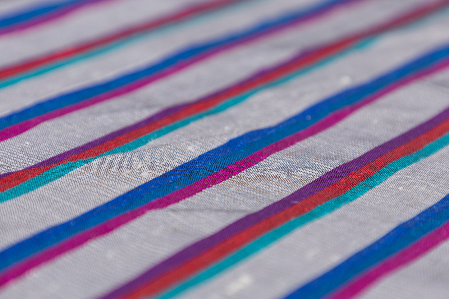 Striped Silk Shantung - Multicolor