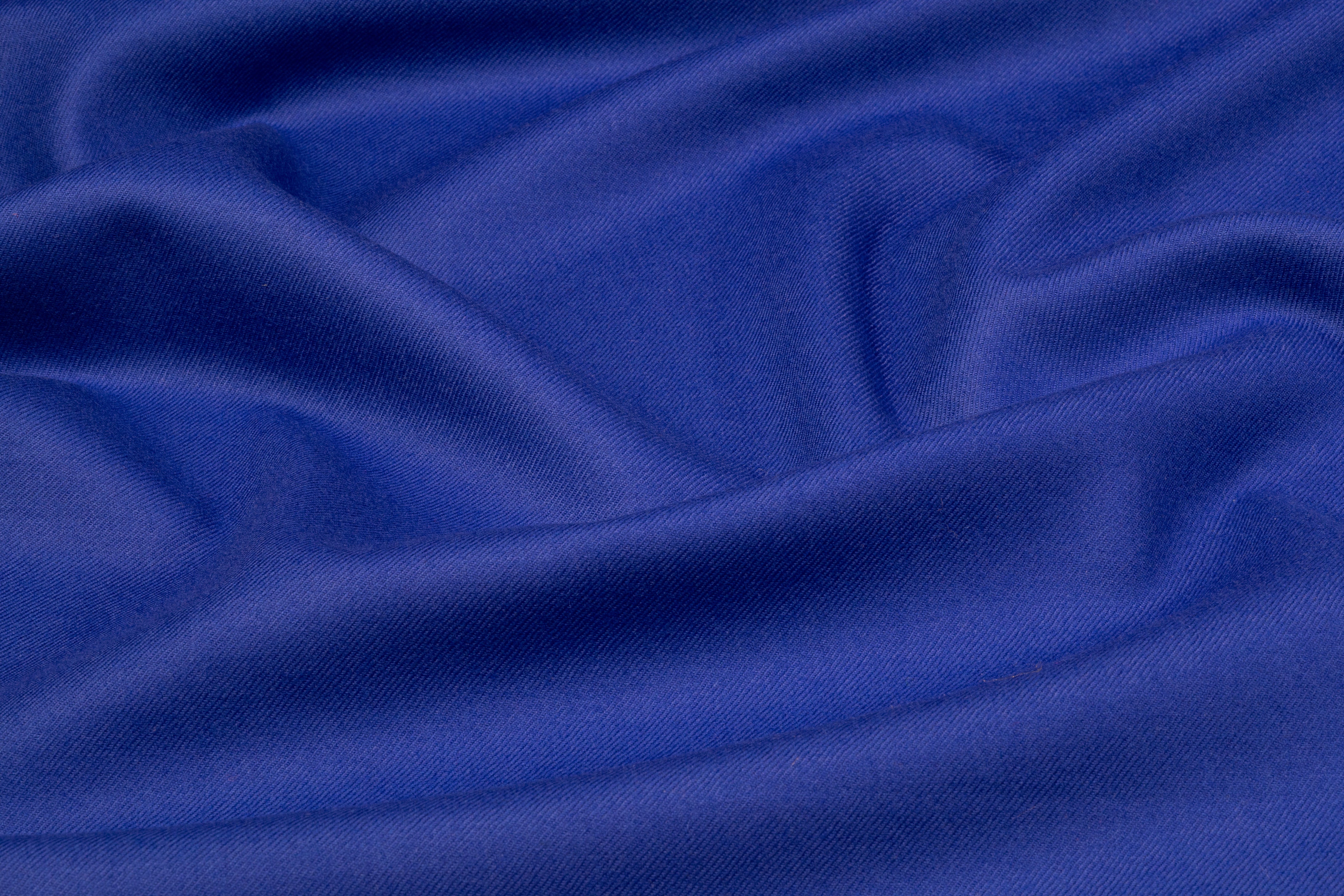 Italian Wool Twill Flannel - Royal Blue