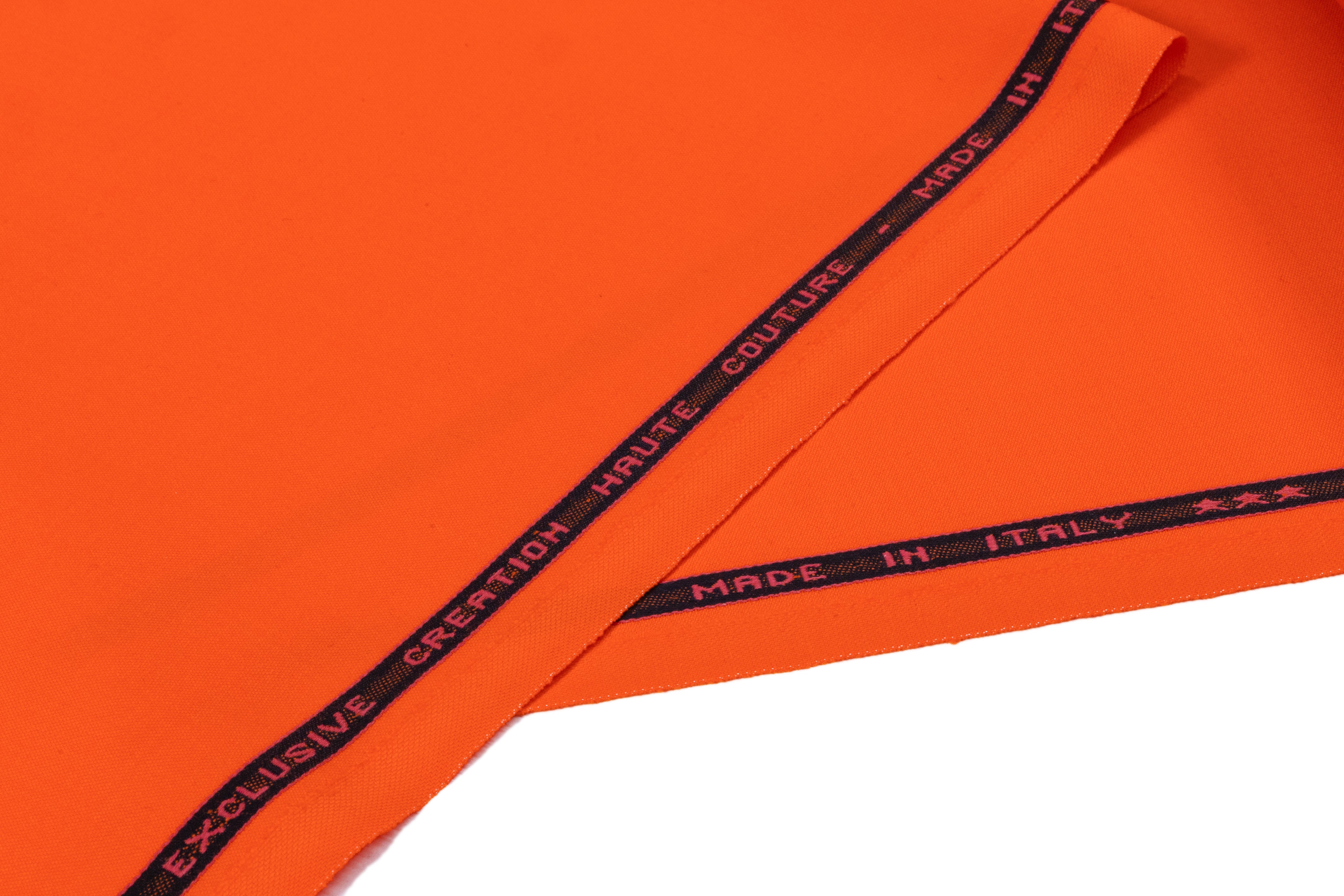 Italian Wool Satin Faille Suiting - Orange