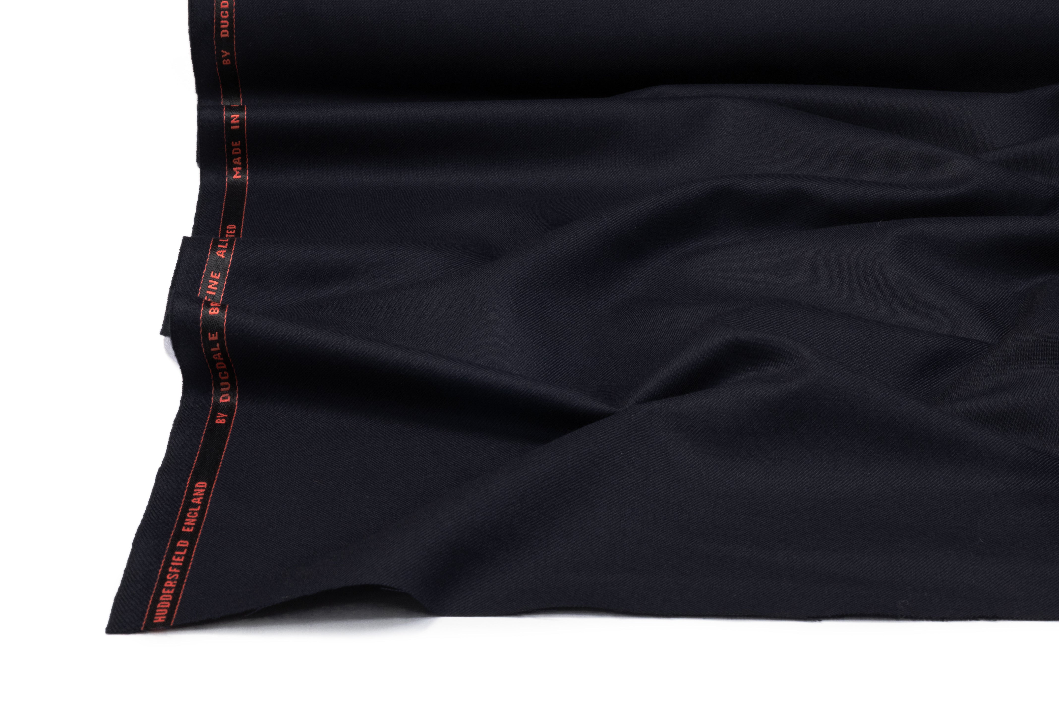 English Wool Gabardine Suiting - Navy Blue
