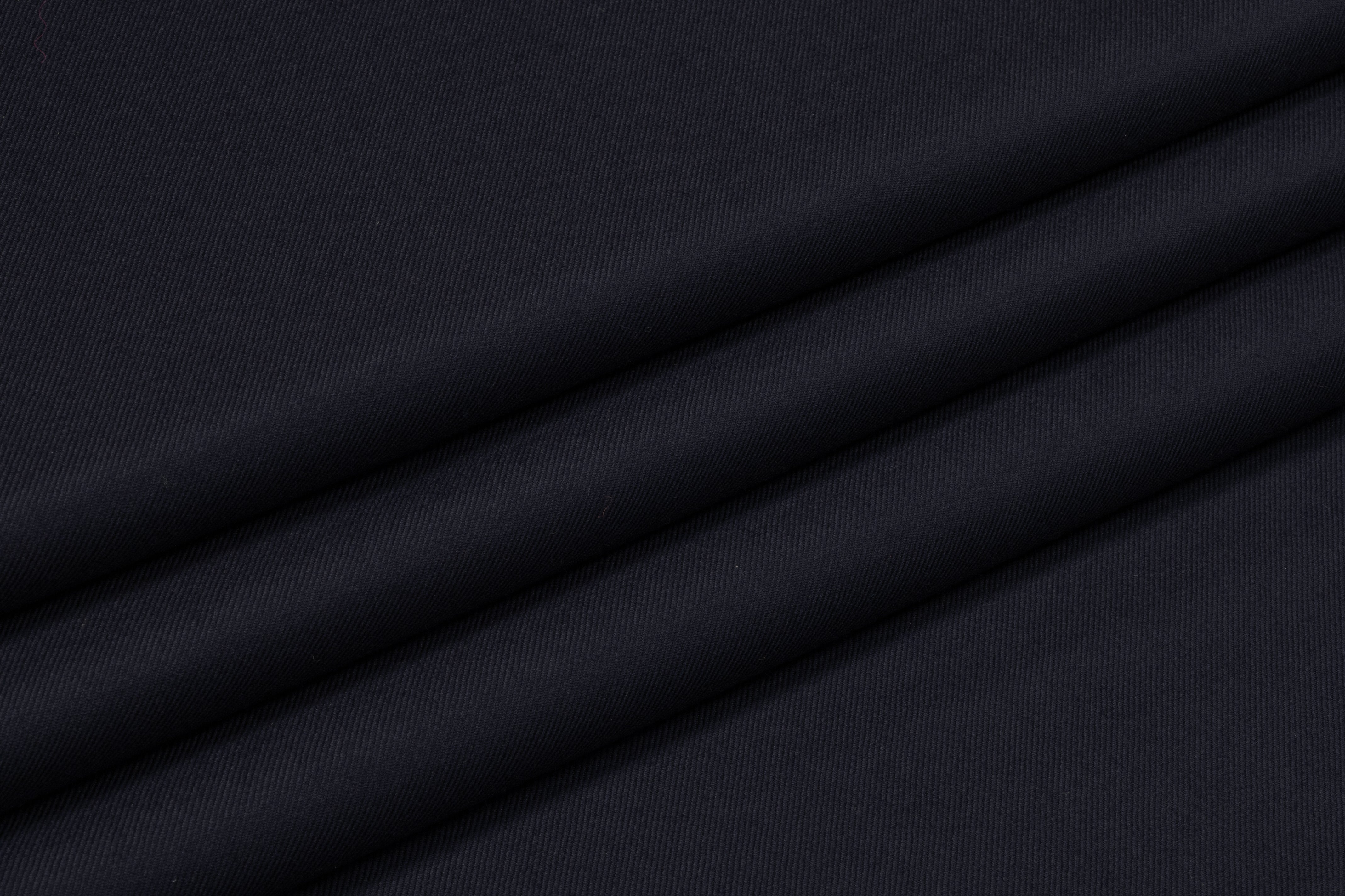 English Wool Gabardine Suiting - Navy Blue