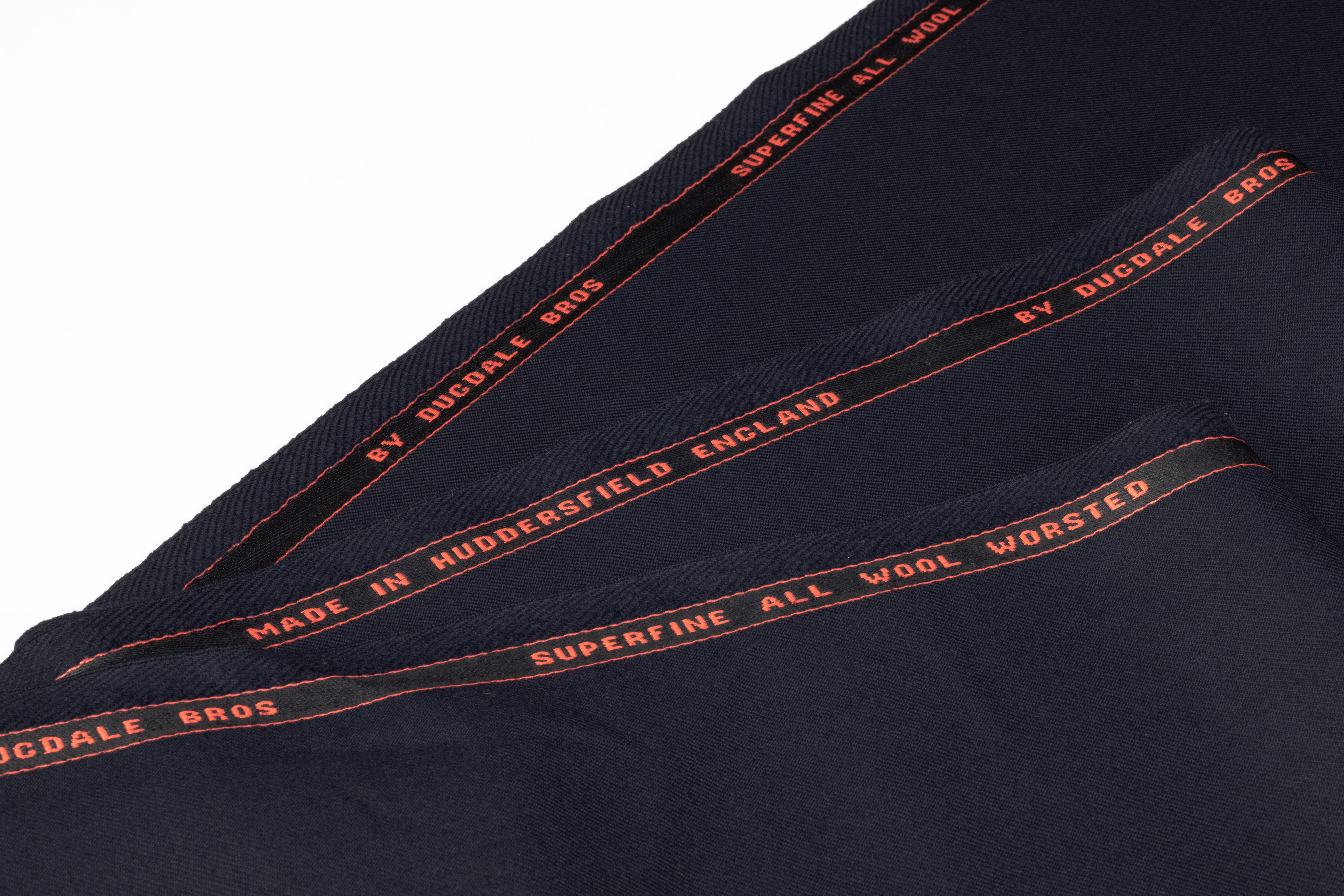 English Wool Gabardine Suiting - Navy Blue