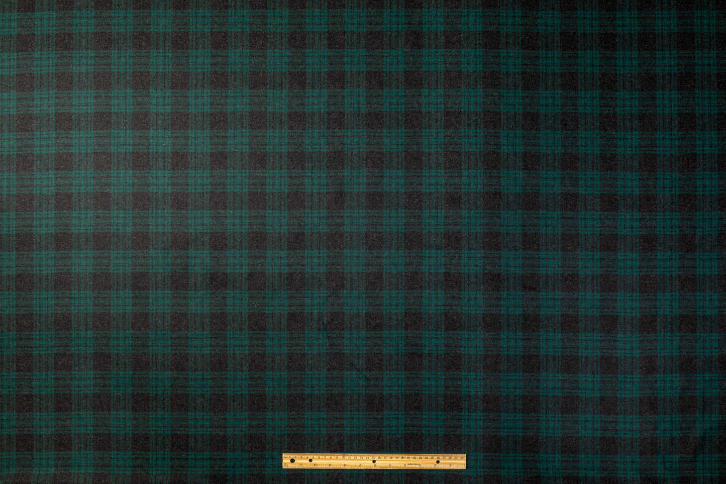 Plaid Italian Wool Suiting - Green / Charcoal
