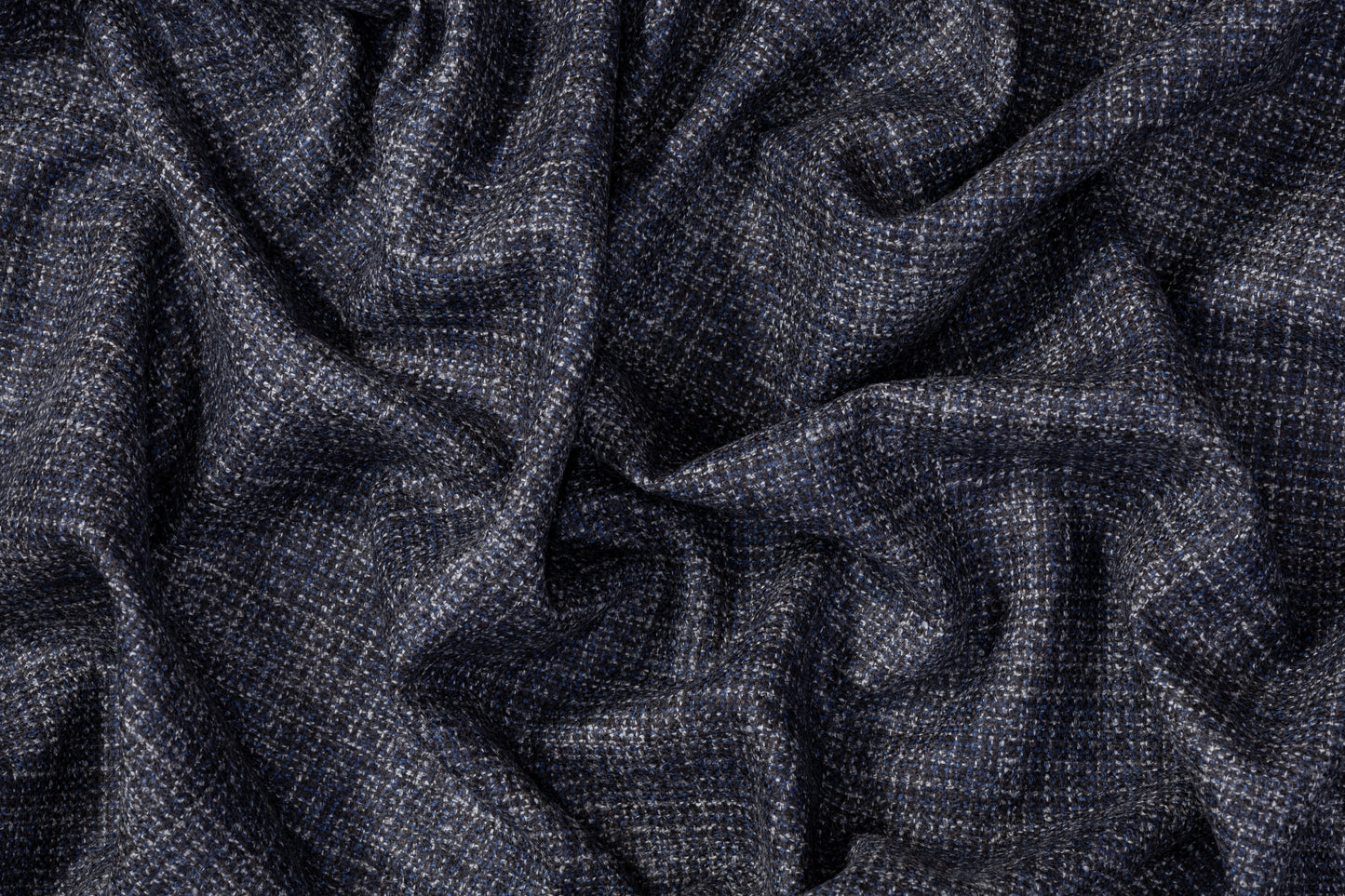 Italian Wool Tweed Suiting - Blue Gray
