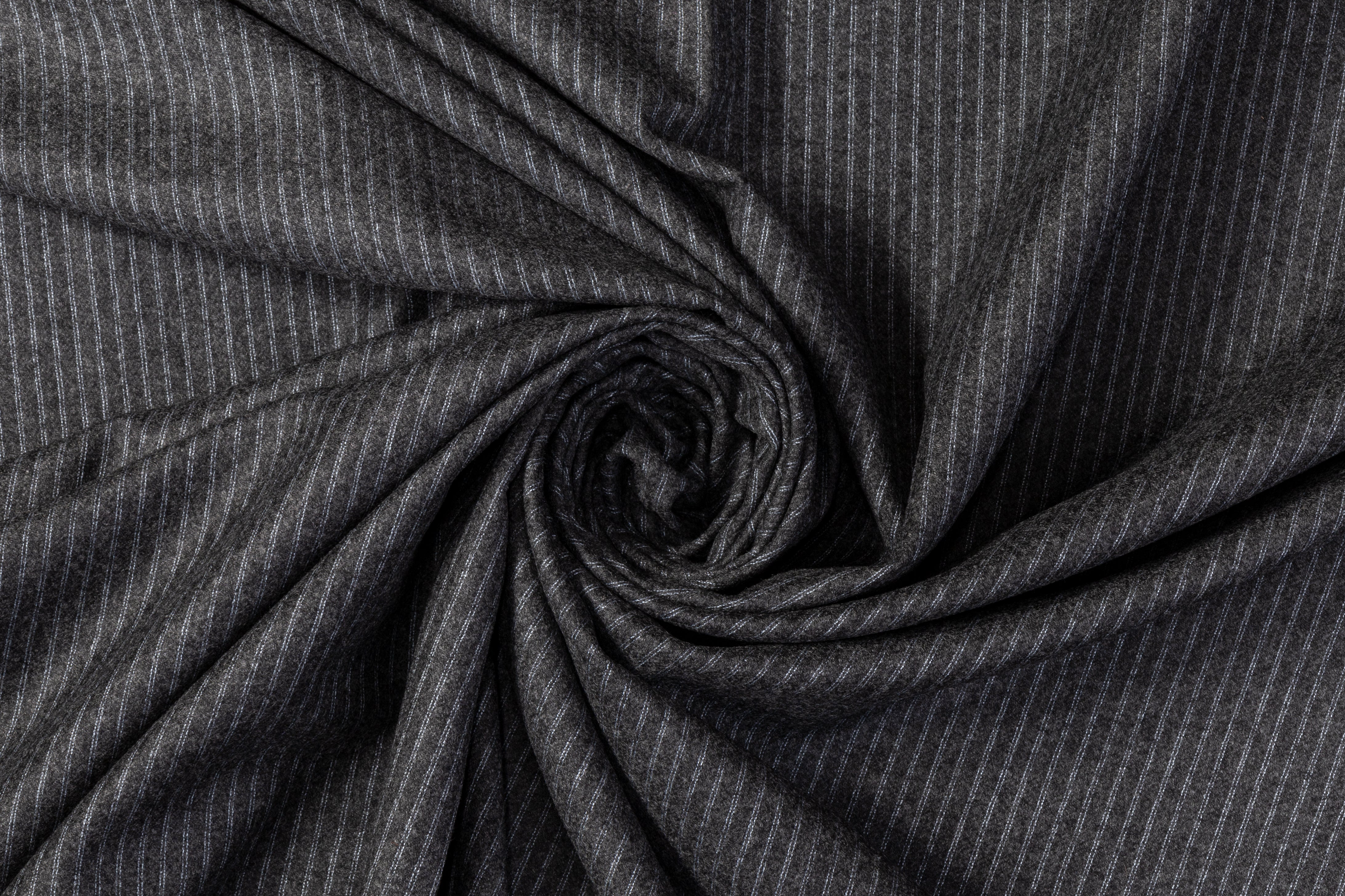 Loro Piana - Striped Italian Wool Suiting - Gray