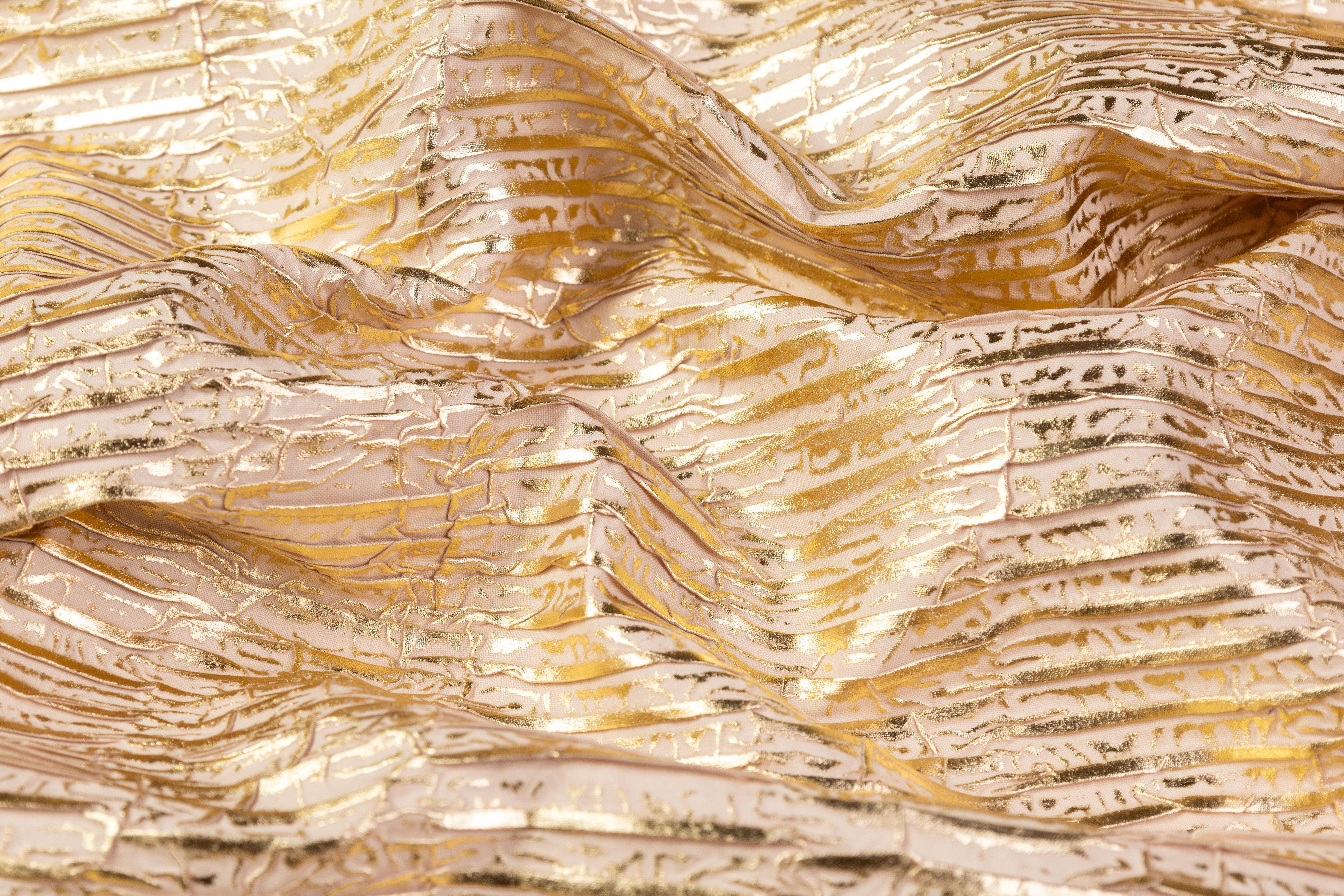 Laminated Pleated Italian Novelty - Gold