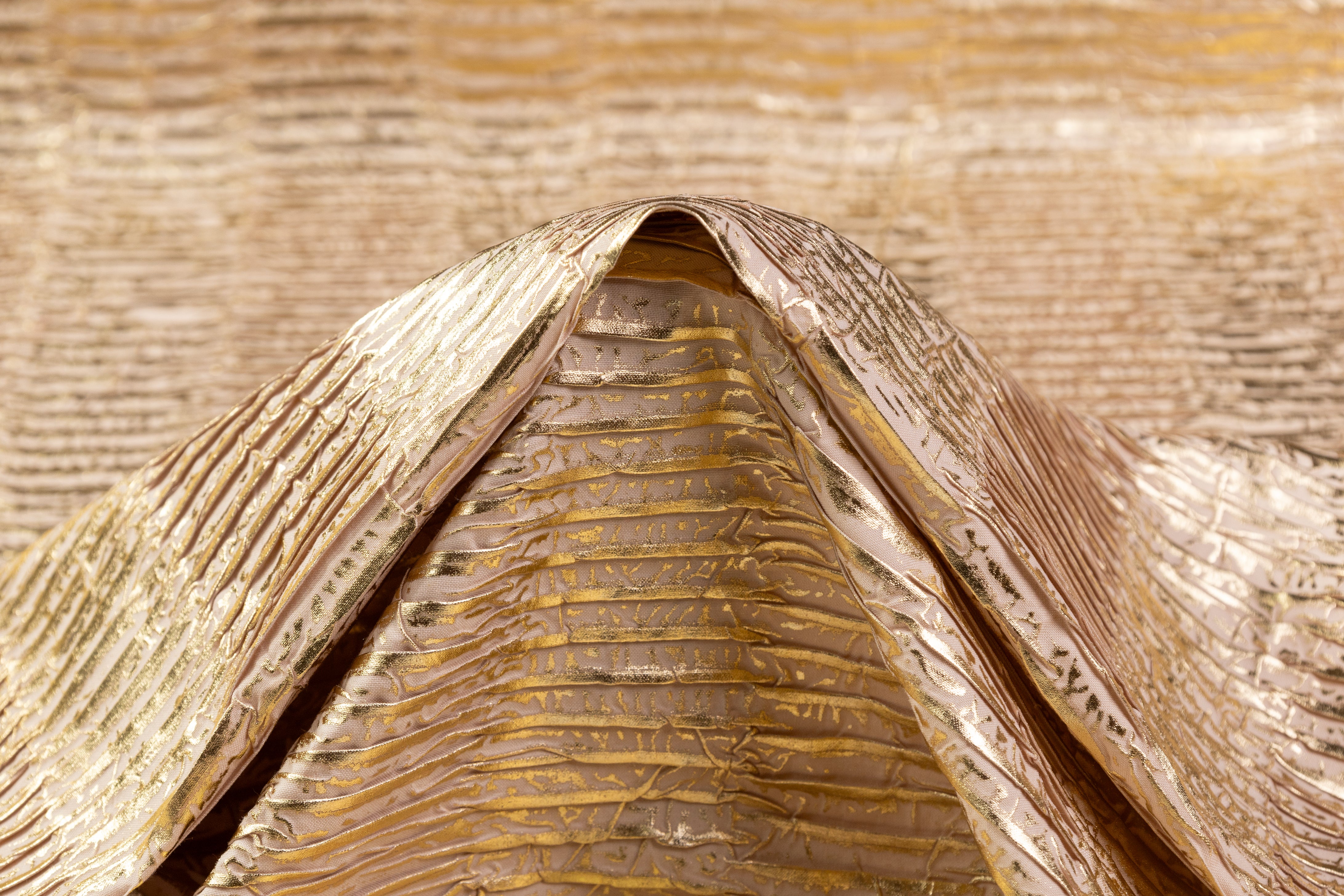 Laminated Pleated Italian Novelty - Gold