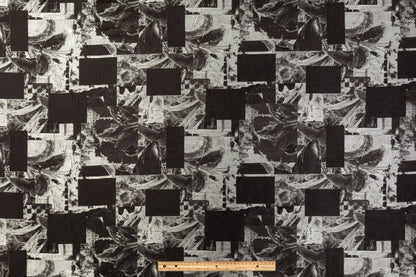 Abstract Brocade - Sage Gray / Black