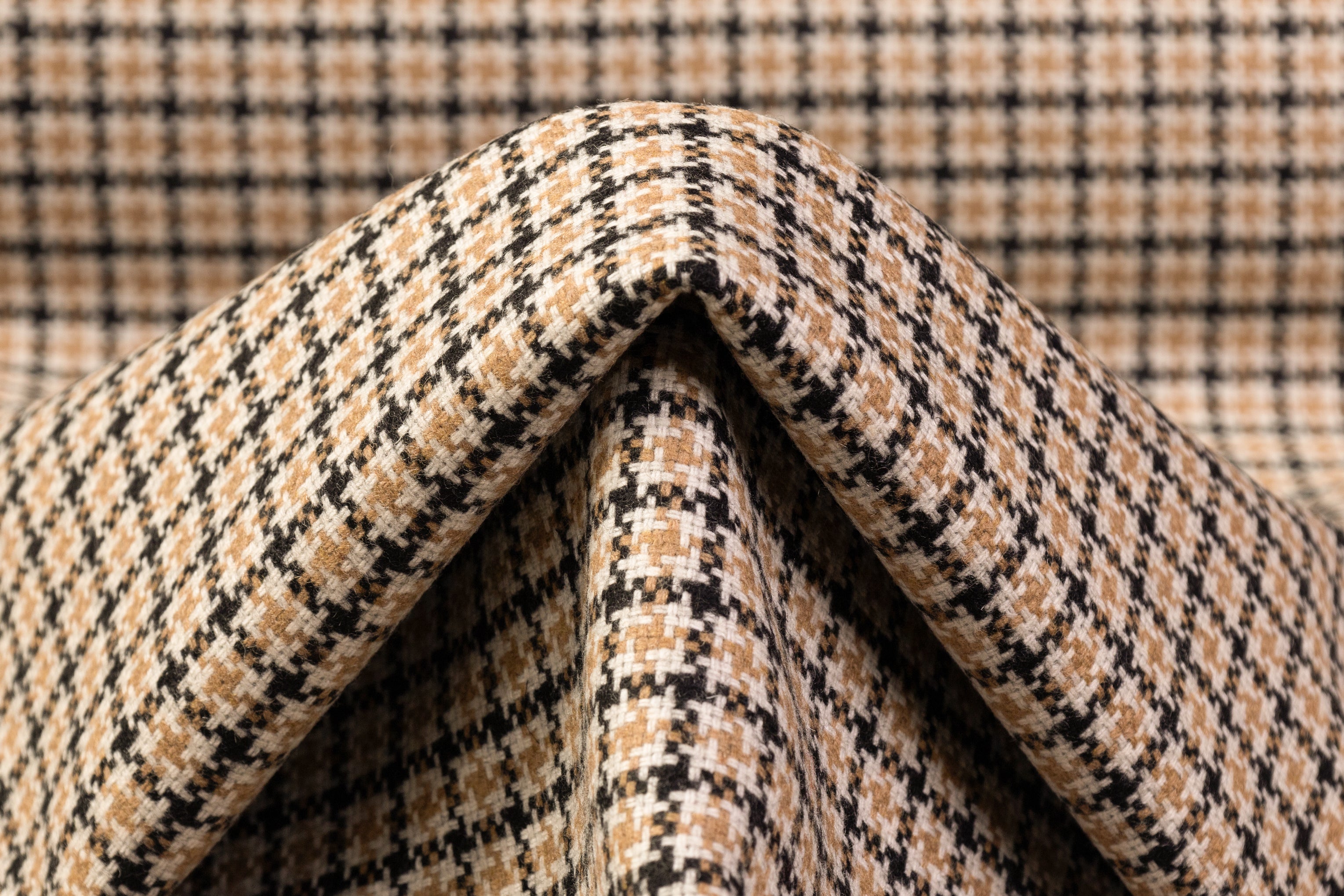 Valentino - Double Faced Italian Wool Nylon Coating - Tan / Charcoal