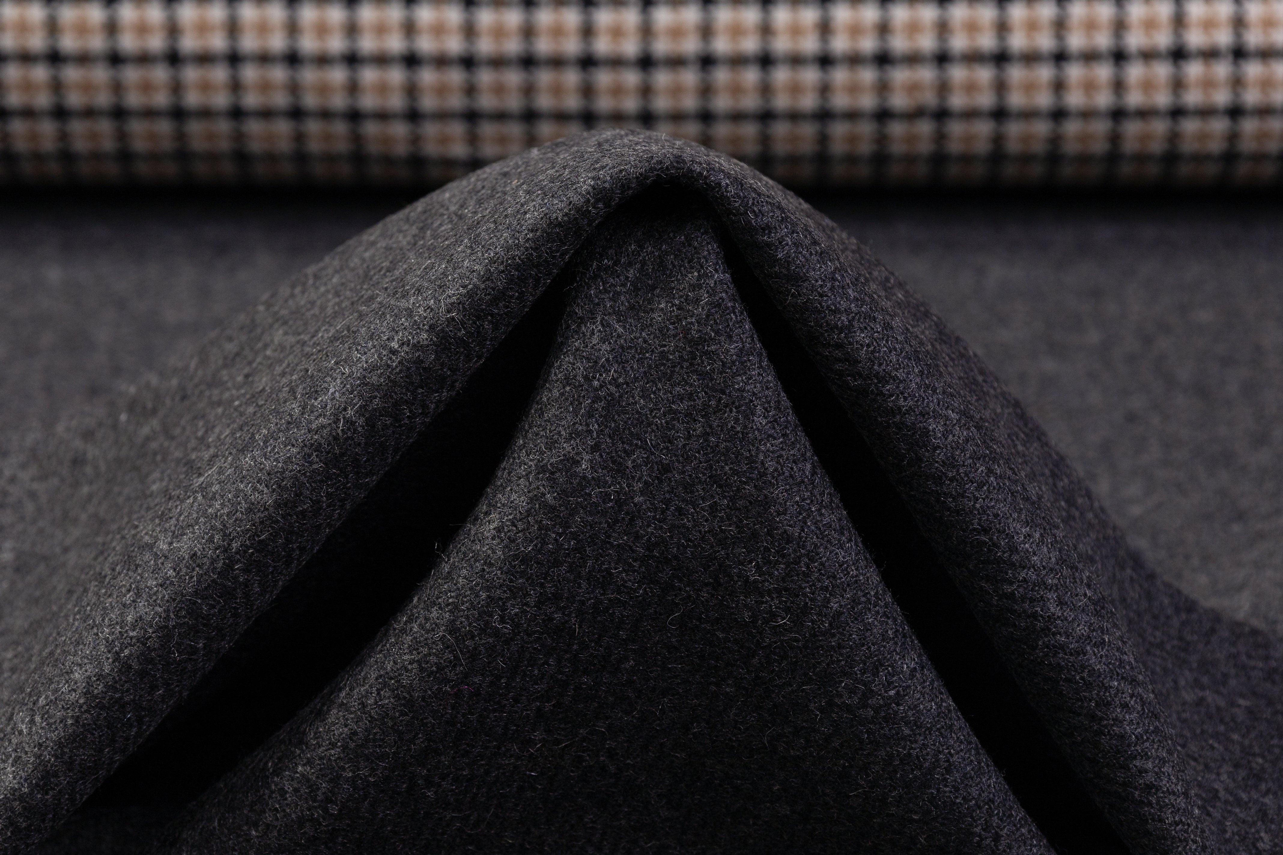 Valentino - Double Faced Italian Wool Nylon Coating - Tan / Charcoal