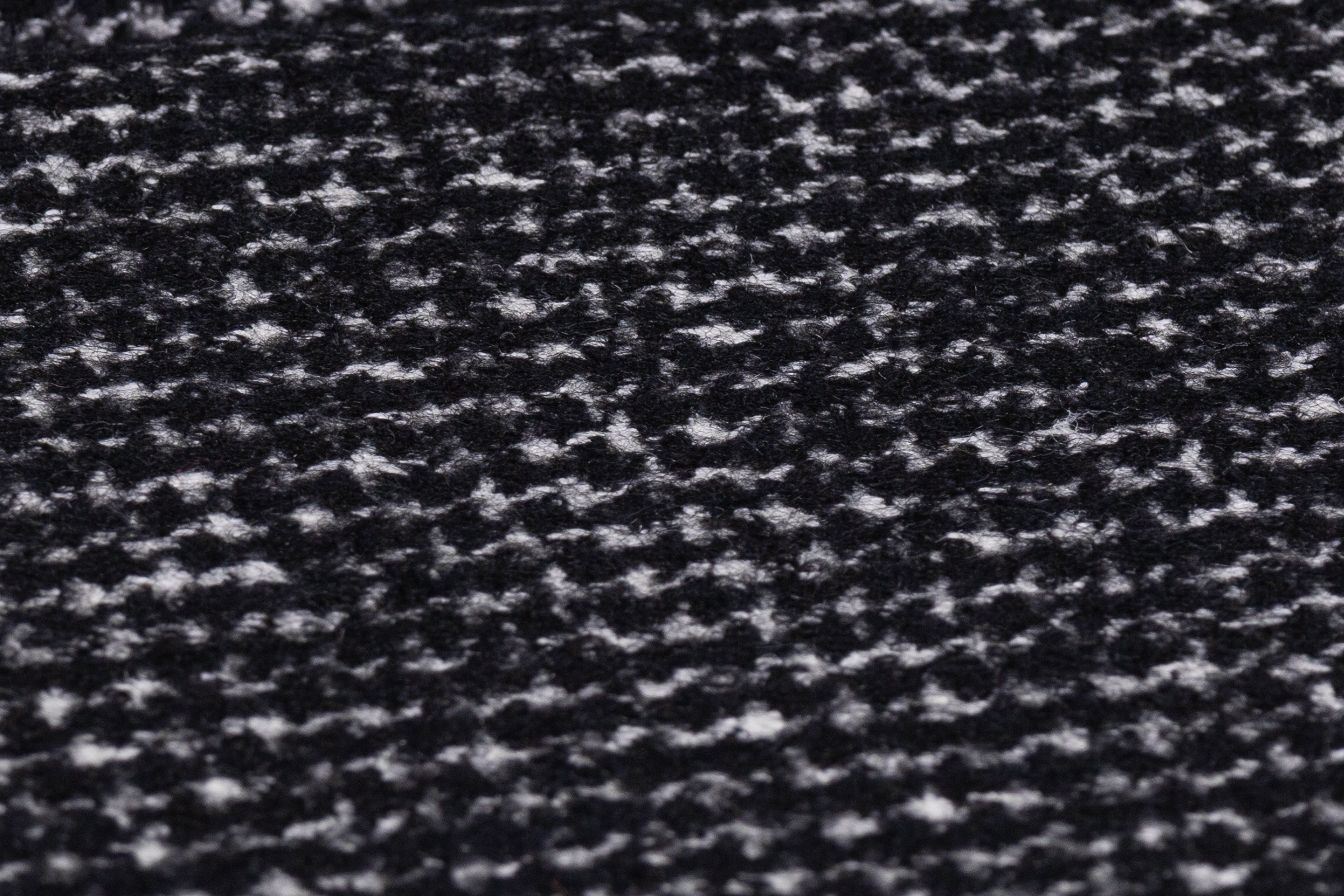 Houndstooth Italian Wool Suiting - Black / White