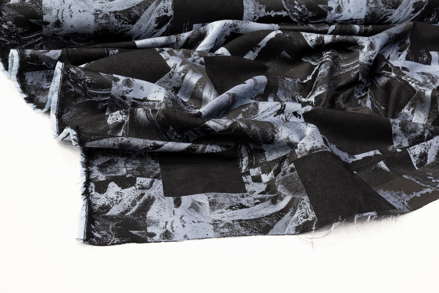 Abstract Brocade - Powder Blue / Black