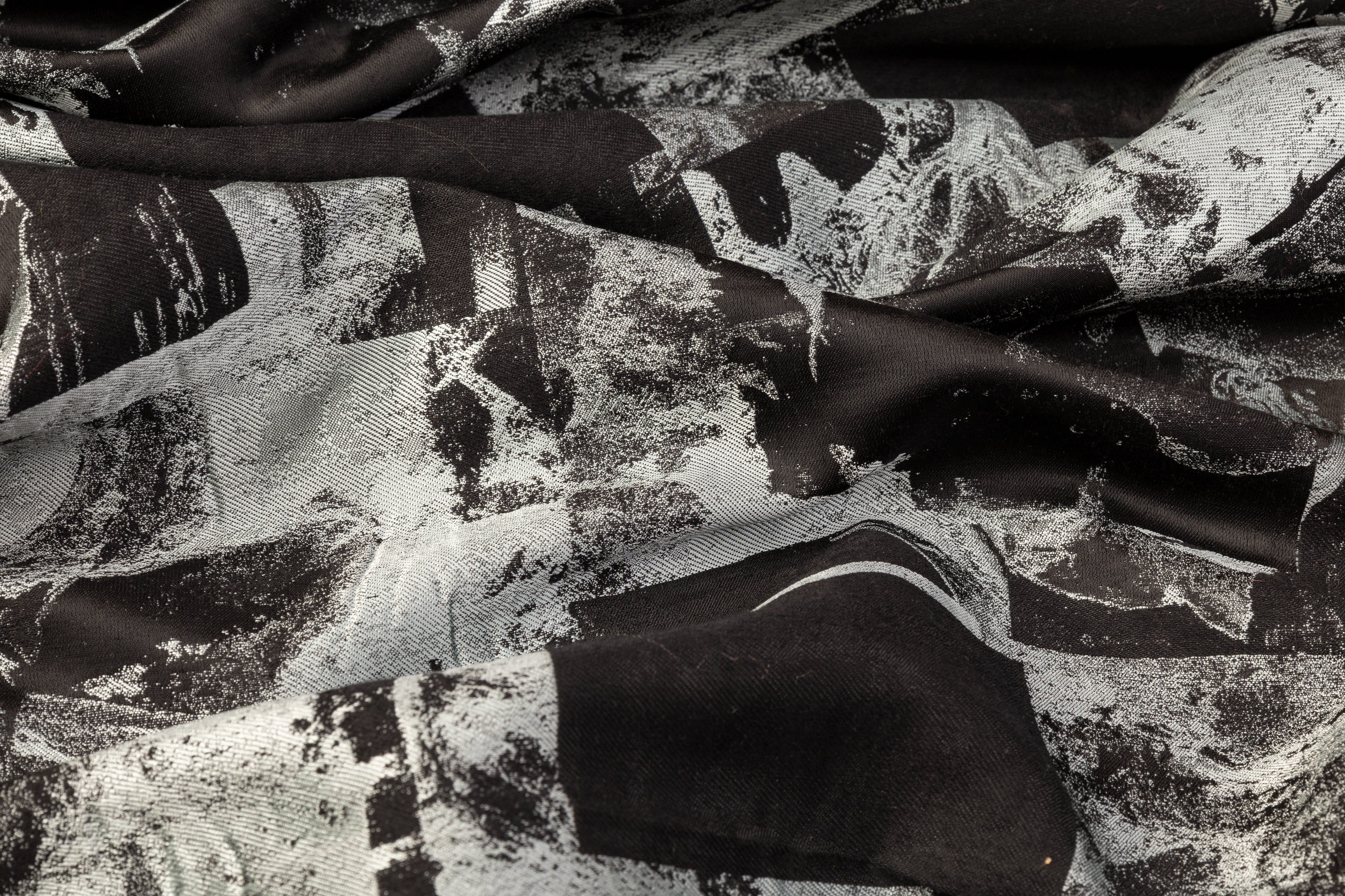 Abstract Brocade - Sage Gray / Black