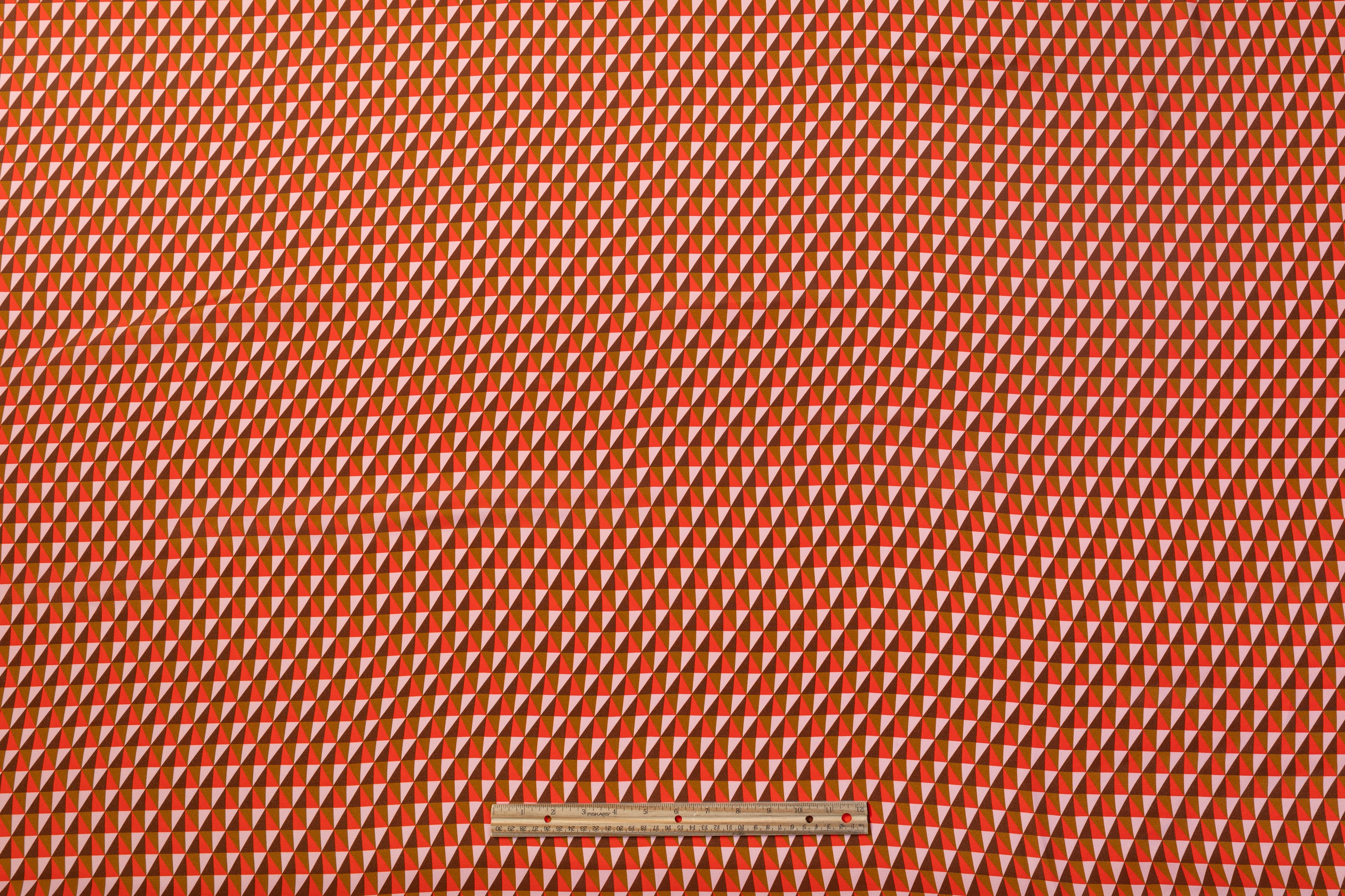 Geometric 4-Ply Silk - Orange / Brown / Blush