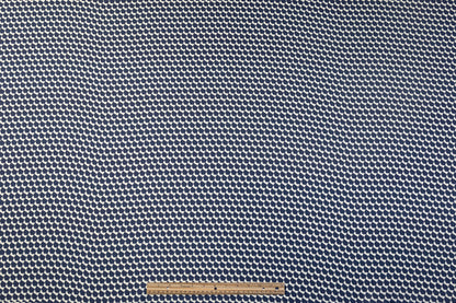 Geometric Silk Twill - Navy / White