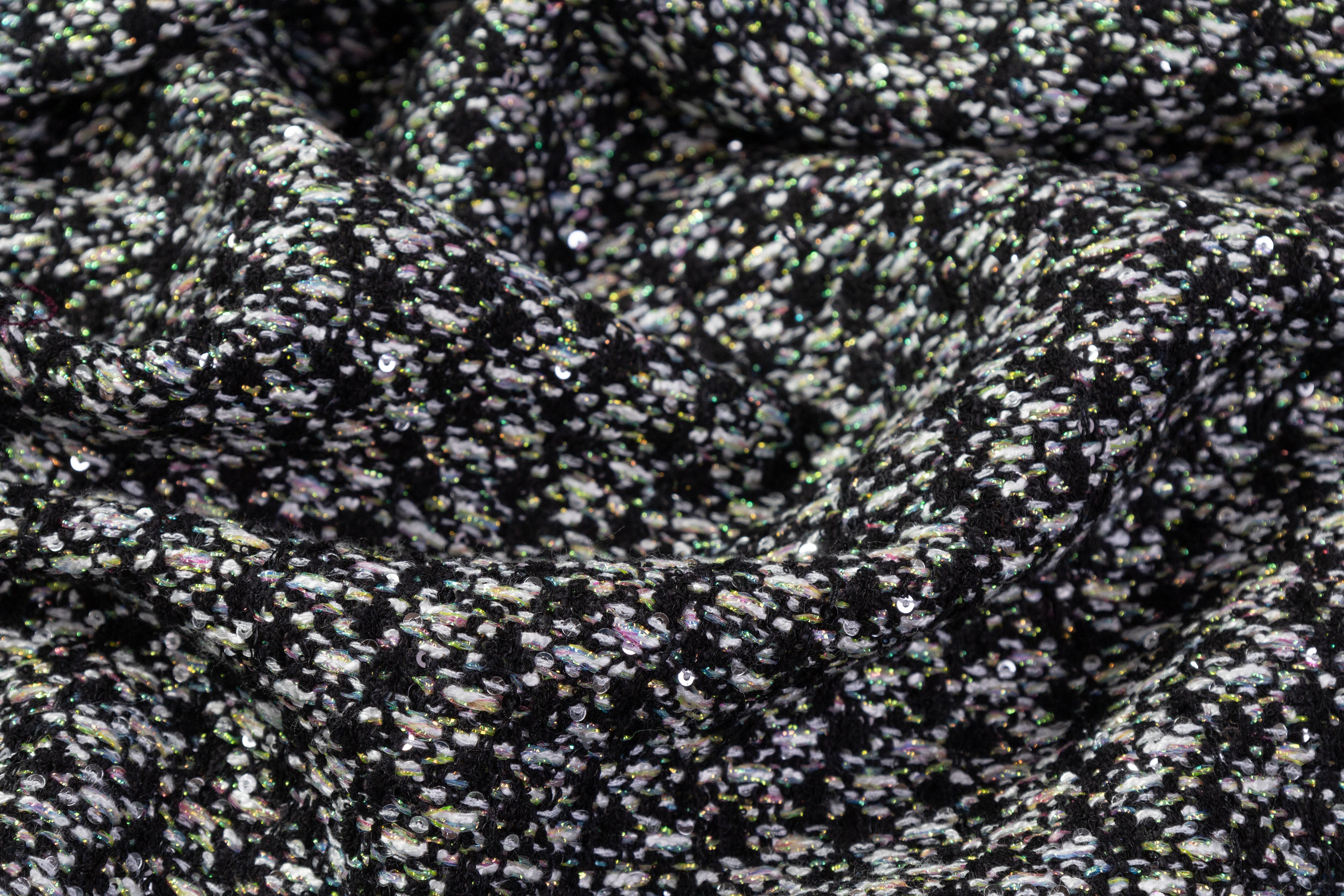 Giambattista Valli - Sequined Metallic Italian Cotton Blend Tweed