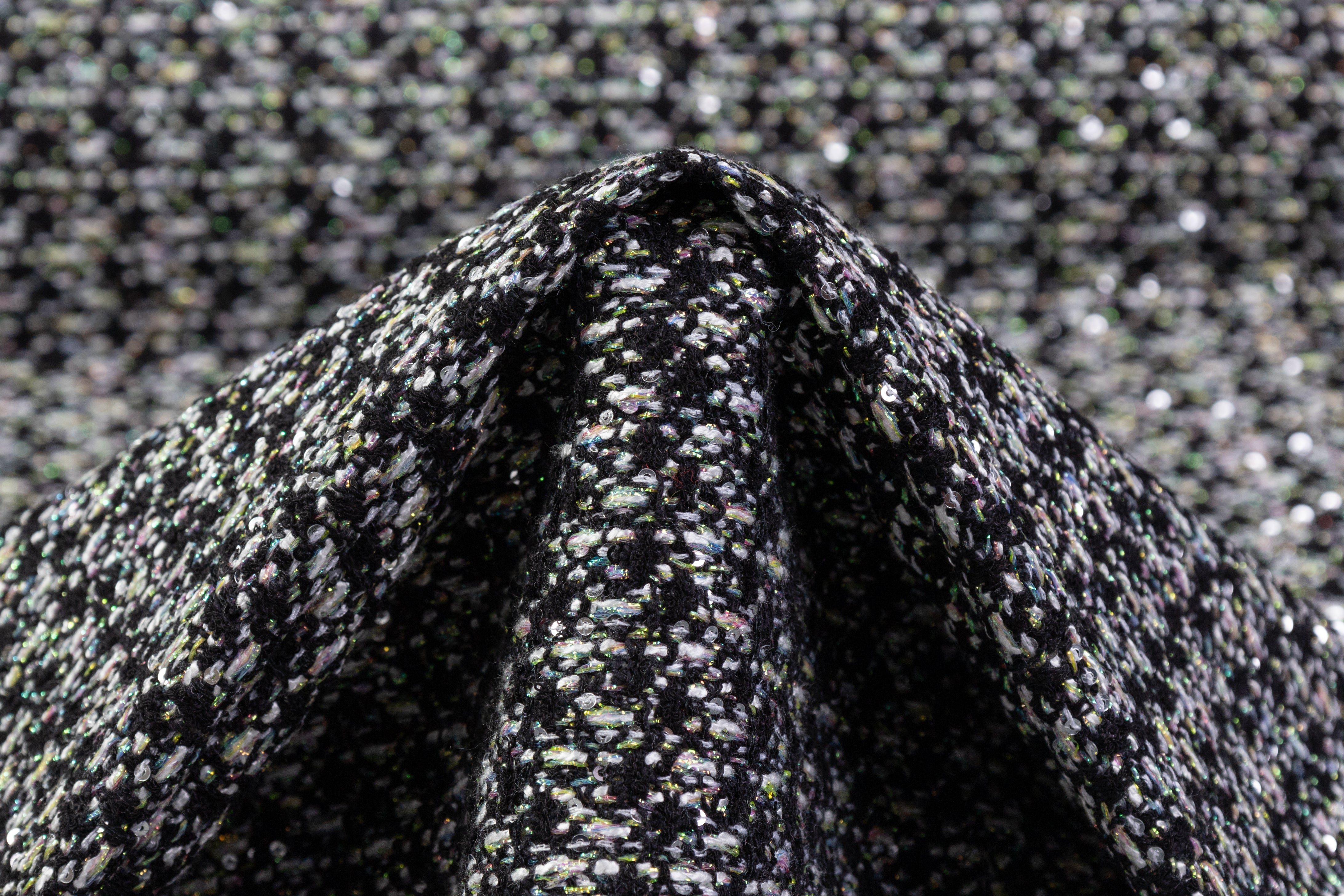 Giambattista Valli - Sequined Metallic Italian Cotton Blend Tweed