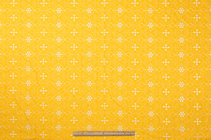 Geometric Cotton Eyelet - Yellow