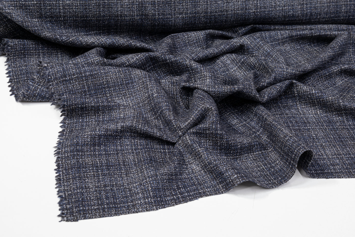 Italian Wool Tweed Suiting - Blue Gray