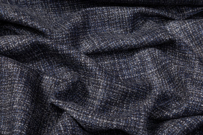 Italian Wool Tweed Suiting - Blue Gray