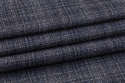 Italian Wool Tweed Suiting - Blue Gray