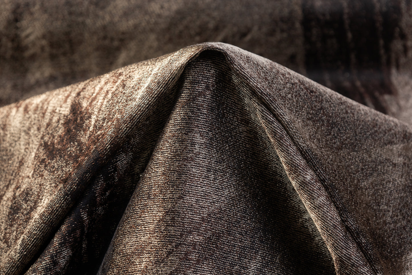 Abstract Silk Blend Jacquard - Brown