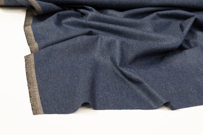 Solid Italian Wool Suiting - Blue