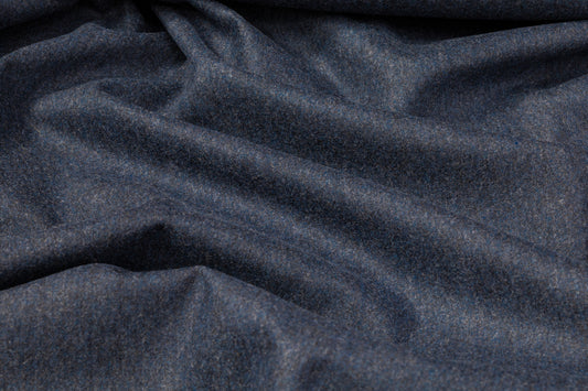 Solid Italian Wool Suiting - Blue