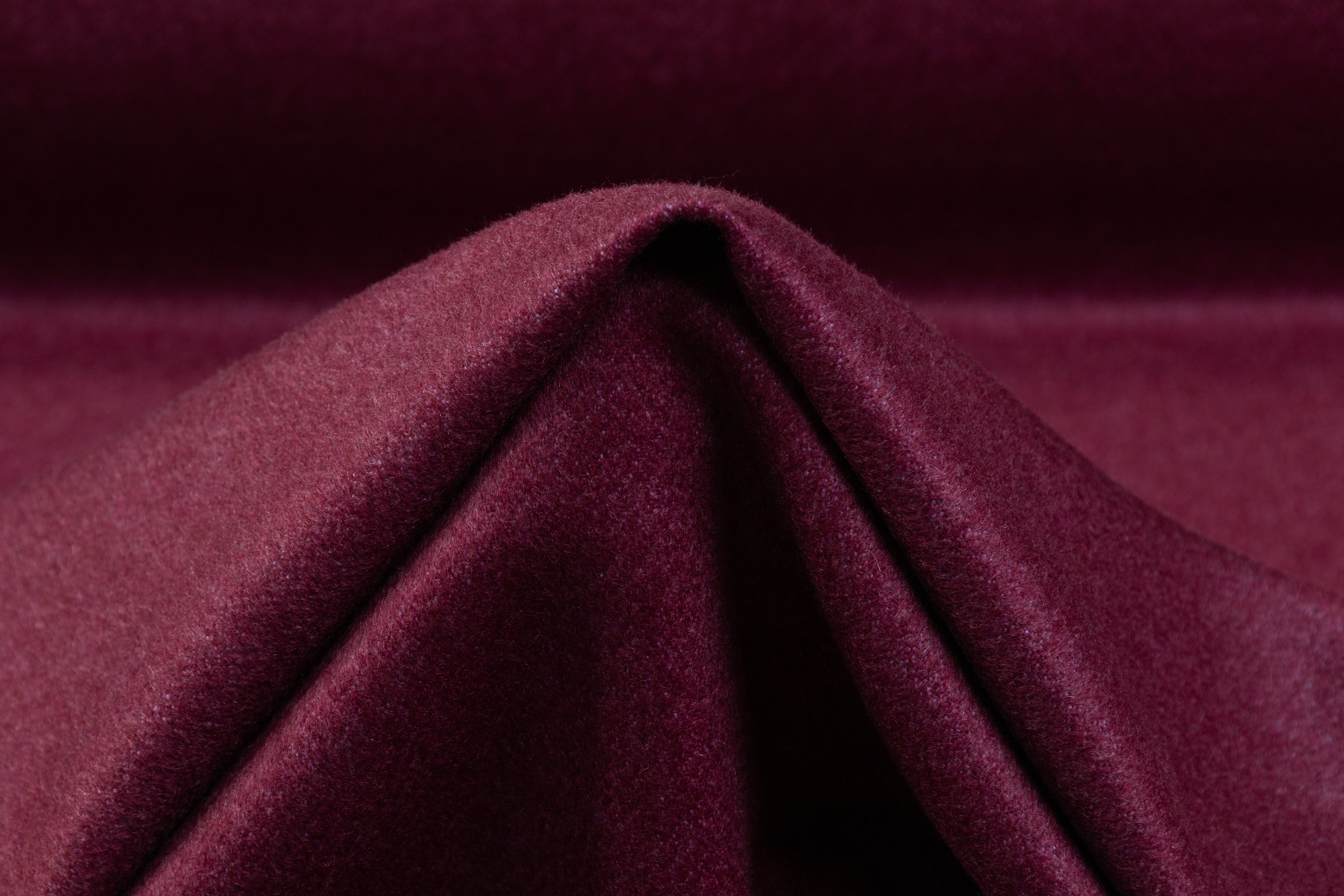 Double Faced Italian Pure Cashmere - Wine / Taupe