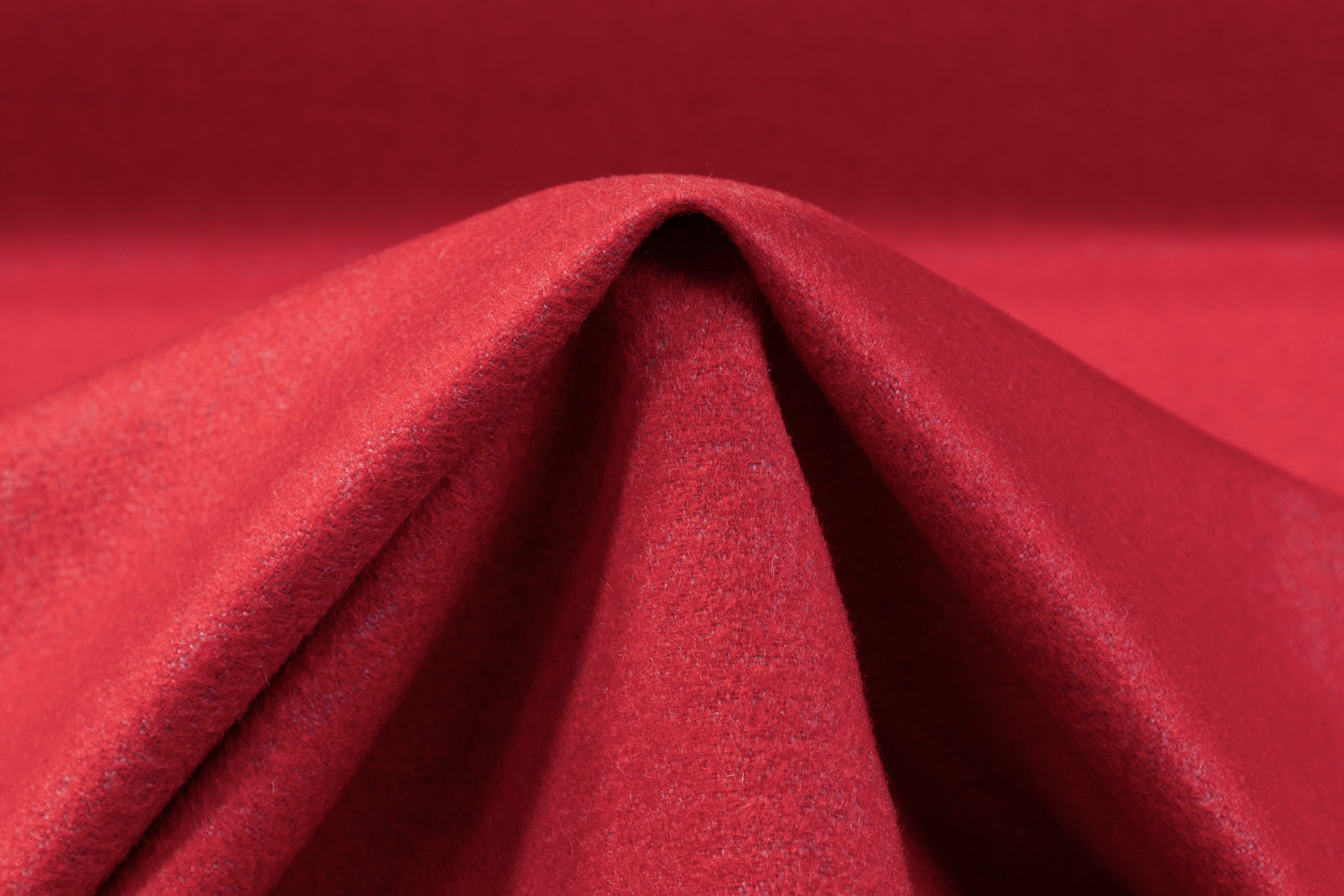 Double Faced Italian Pure Cashmere - Red / Taupe