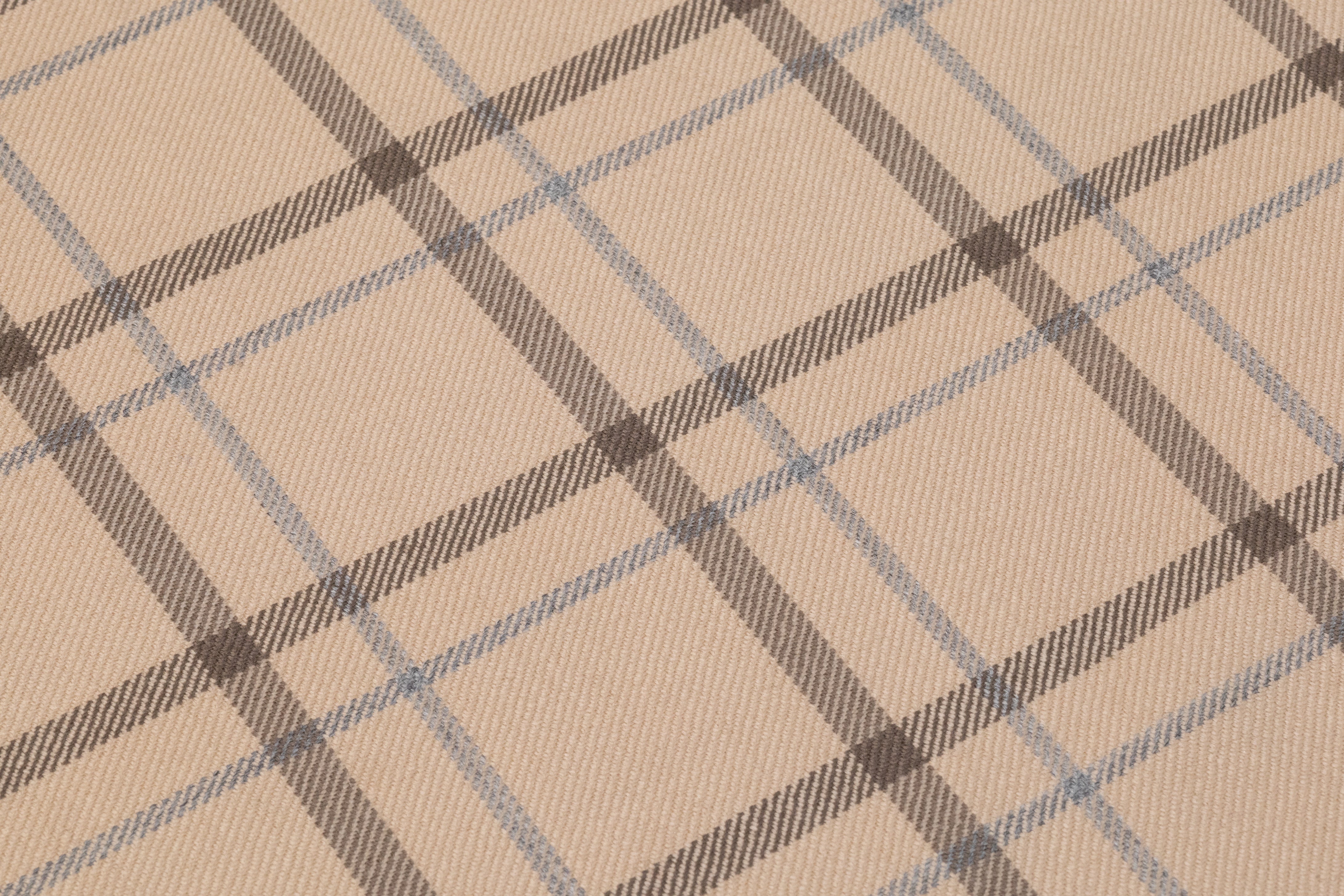 Tartan Italian Wool Suiting - Beige