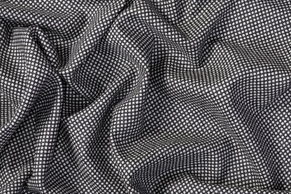 Dotted Italian Wool Suiting - Black / White