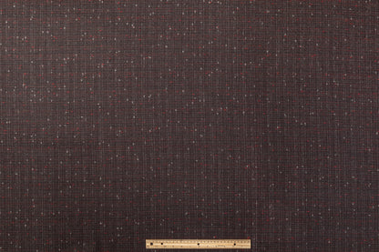 Italian Wool Tweed Suiting - Brown / Gray / Red