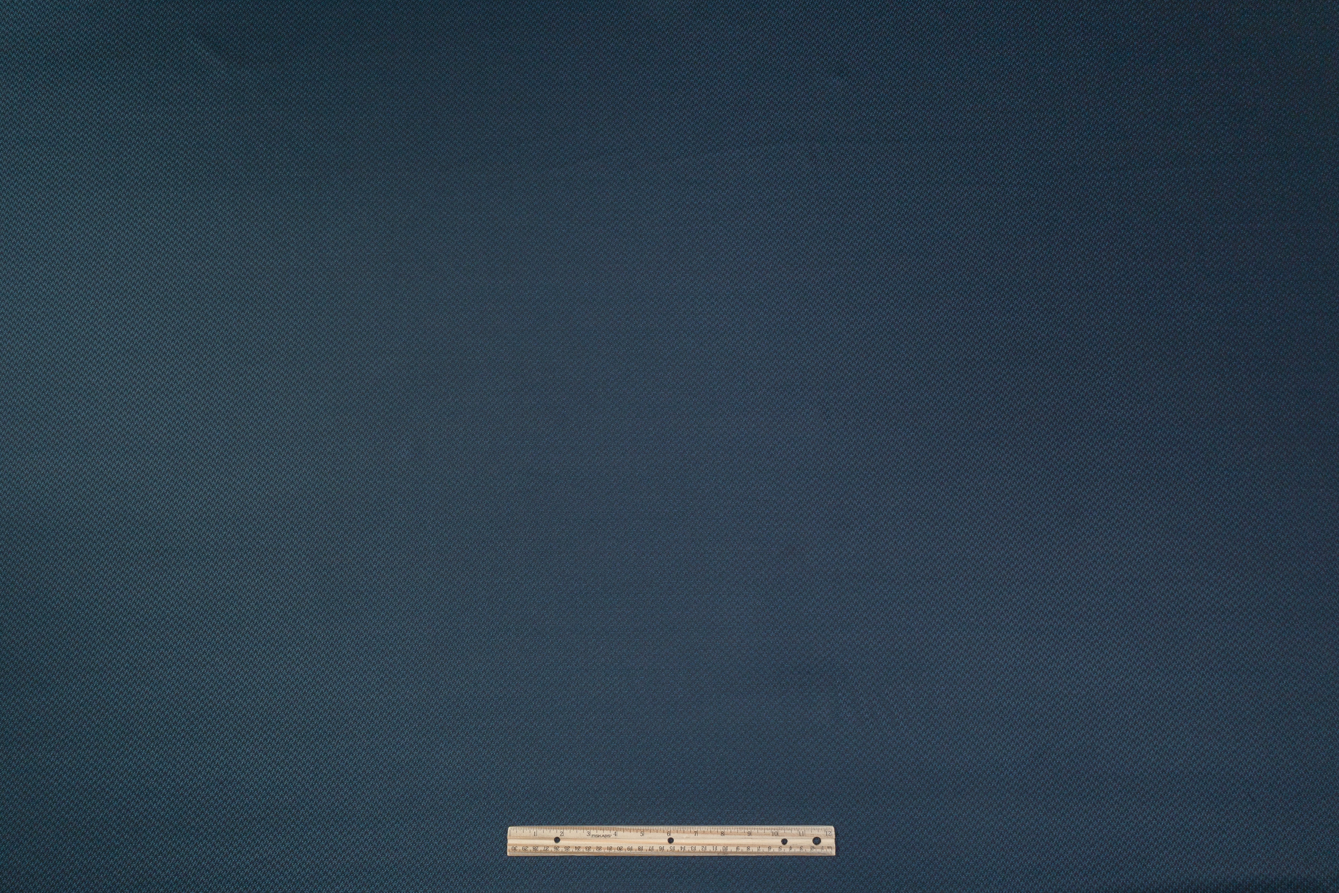 Micro Pattern Italian Wool Silk Viscose Blend - Blue