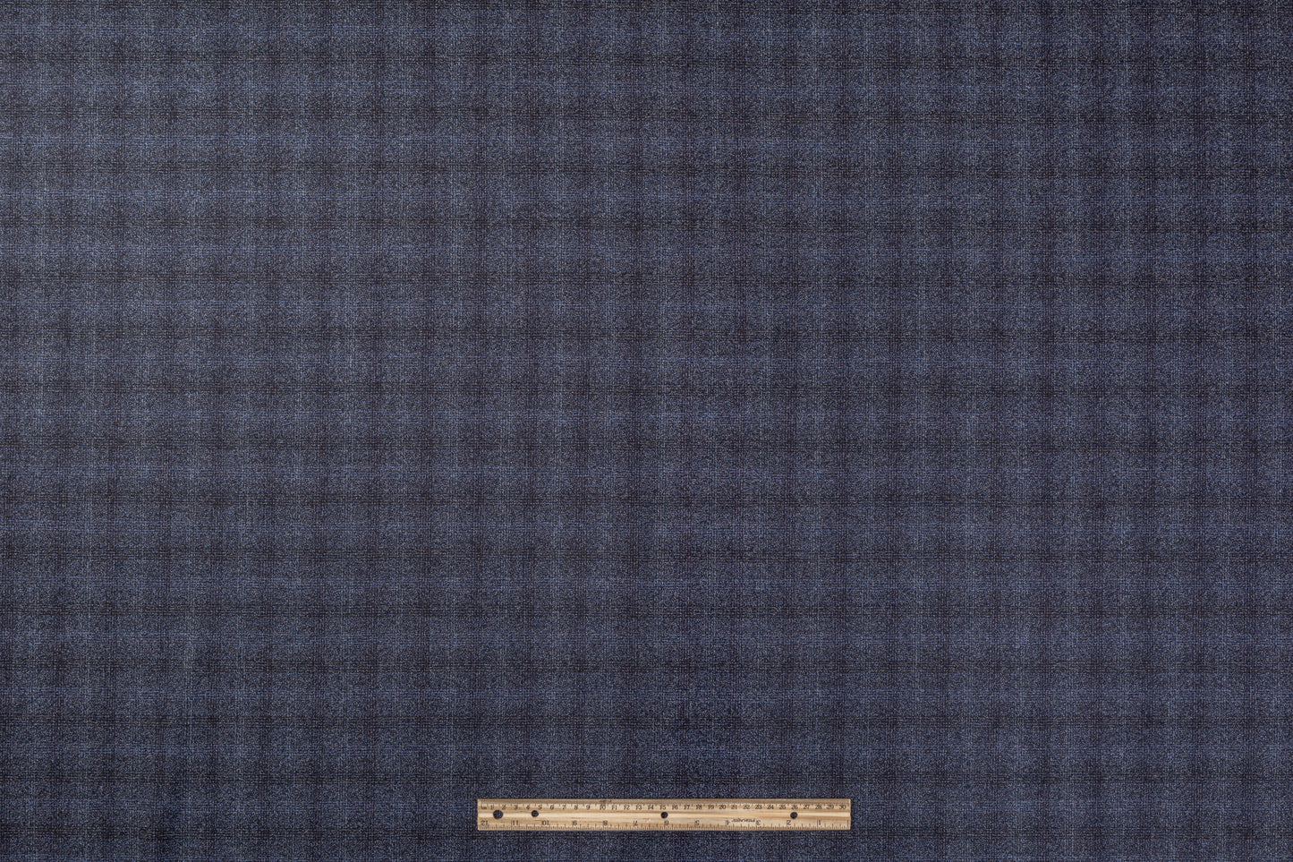 Checked Italian Wool Suiting - Navy
