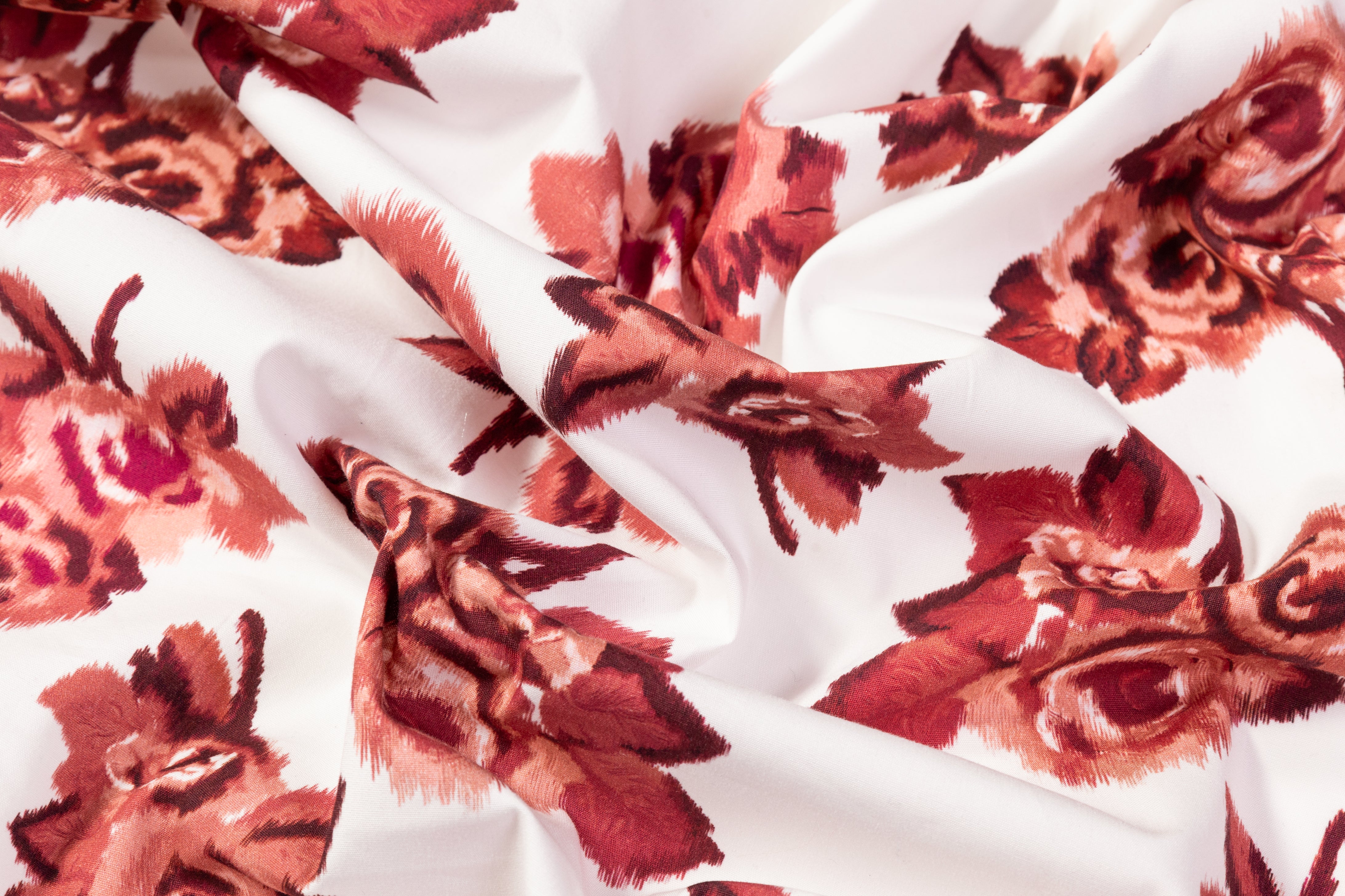 Erdem - Floral Italian Cotton Print - Burgundy / White