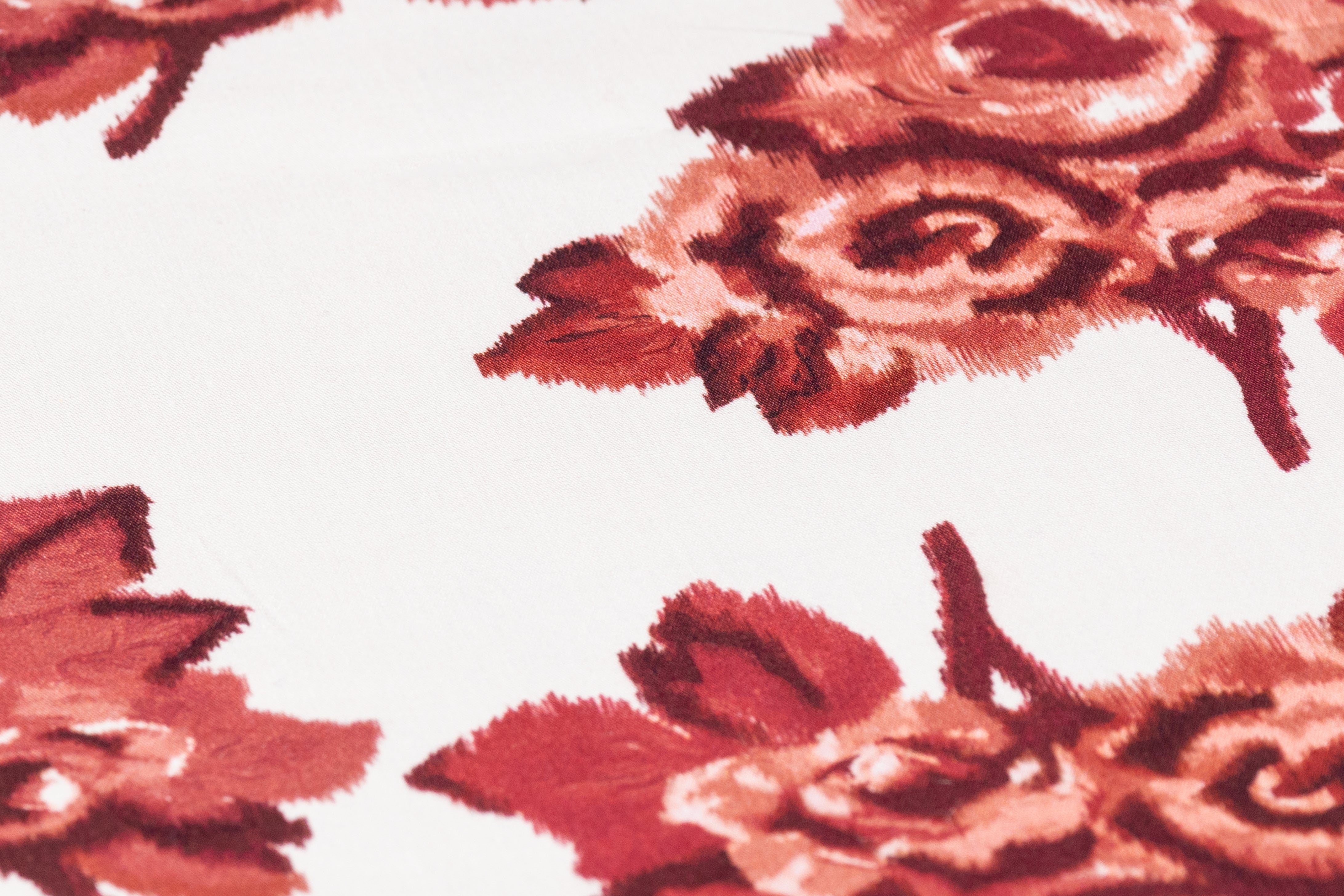 Erdem - Floral Italian Cotton Print - Burgundy / White