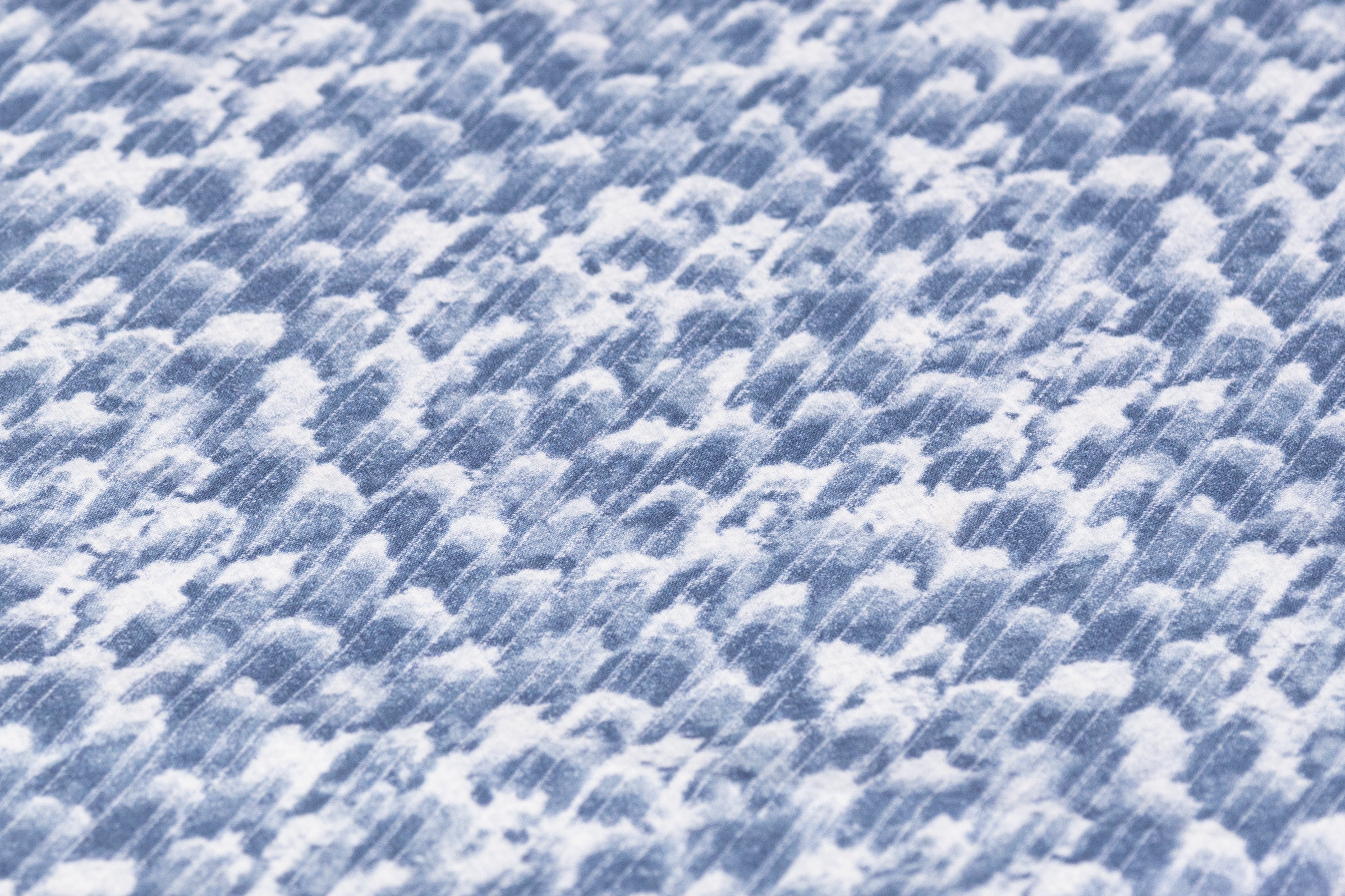 Abstract Italian Cotton Shirting - Blue / White