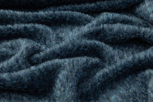 Italian Alpaca Mohair Wool Coating - Blue